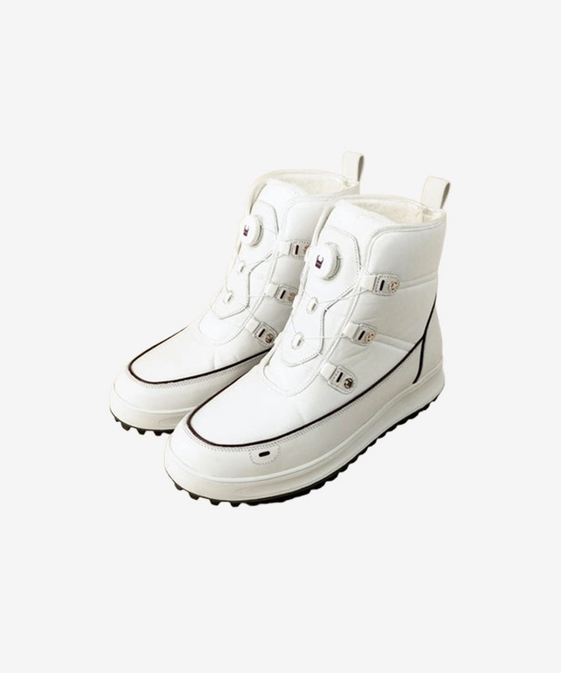 GFJ Golf Women's White Ankle Boots - White Cuater Golf Shoe Custom Golf
