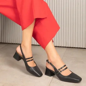 Best Waterproof Square Toe Work Boots Tresmode Glampart Black Women's Dress Block Heel Slingback Pumps