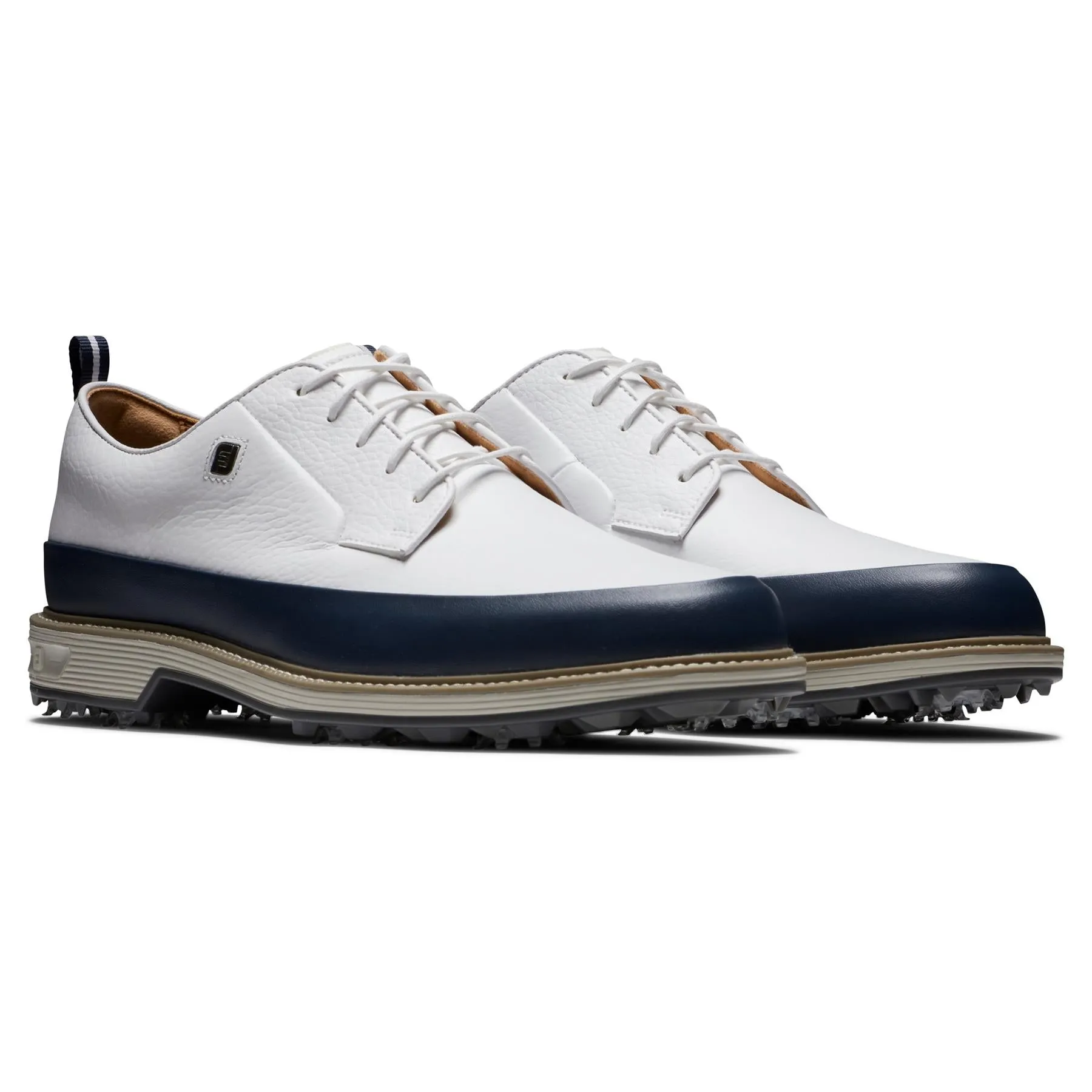 Walter Genuin Golf Premiere Series Cleated Golf Shoes White/Navy/Gray