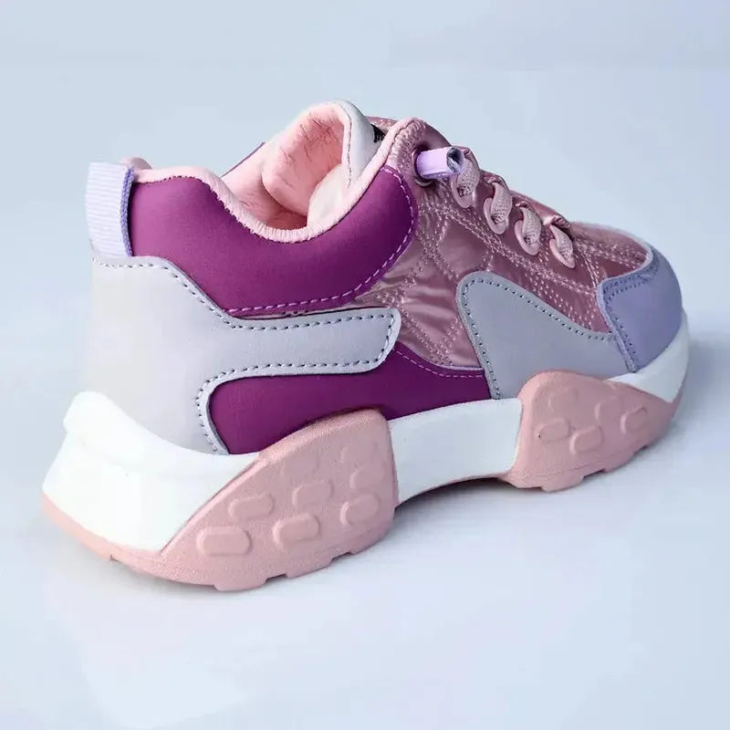 Platform Sneakers Pickup Madison Girls Nylon Multi Sneaker - Purple Multi
