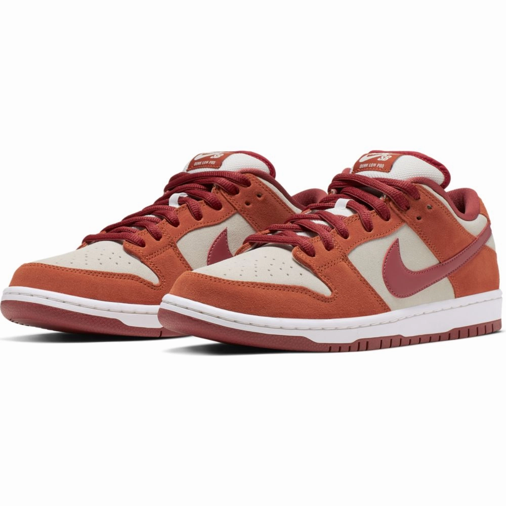 Nike SB - Dunk Low Pro Shoes - Dark Russet / Cedar / Summit White Nike Customization Shoes