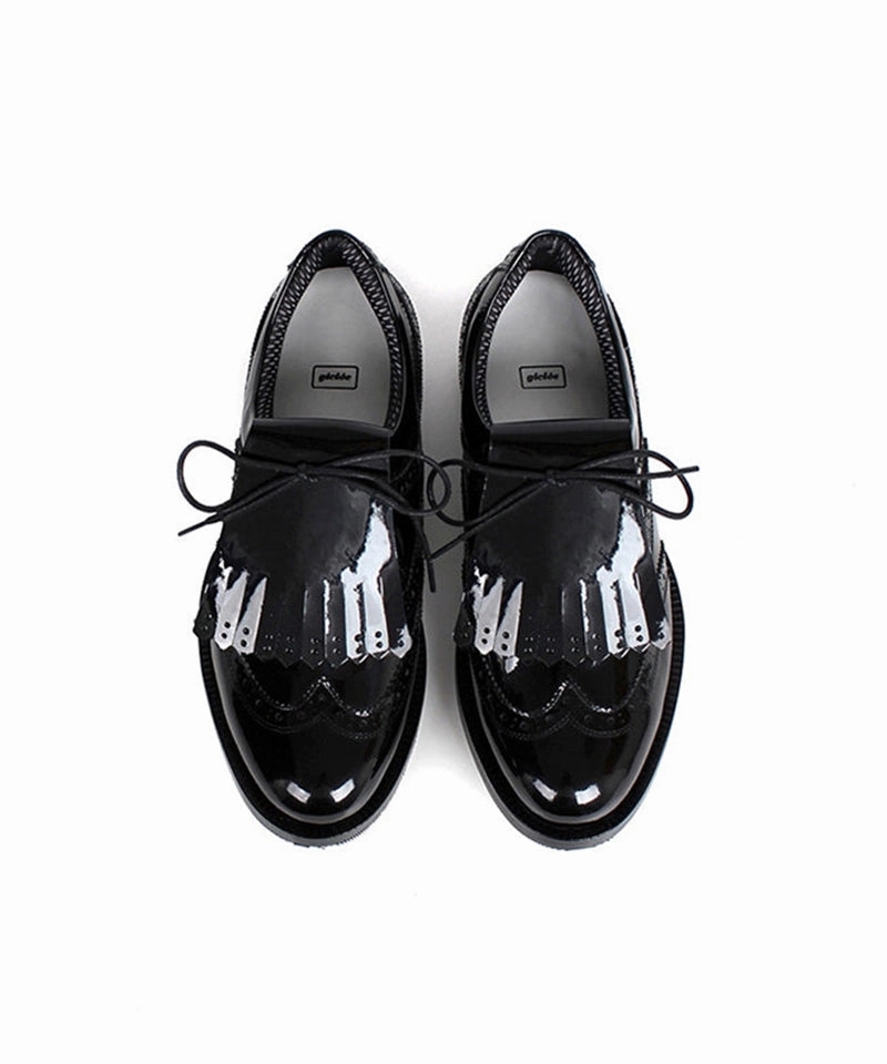 Giclee Unisex Classy Patent Premium Leather Golf Shoes - Black