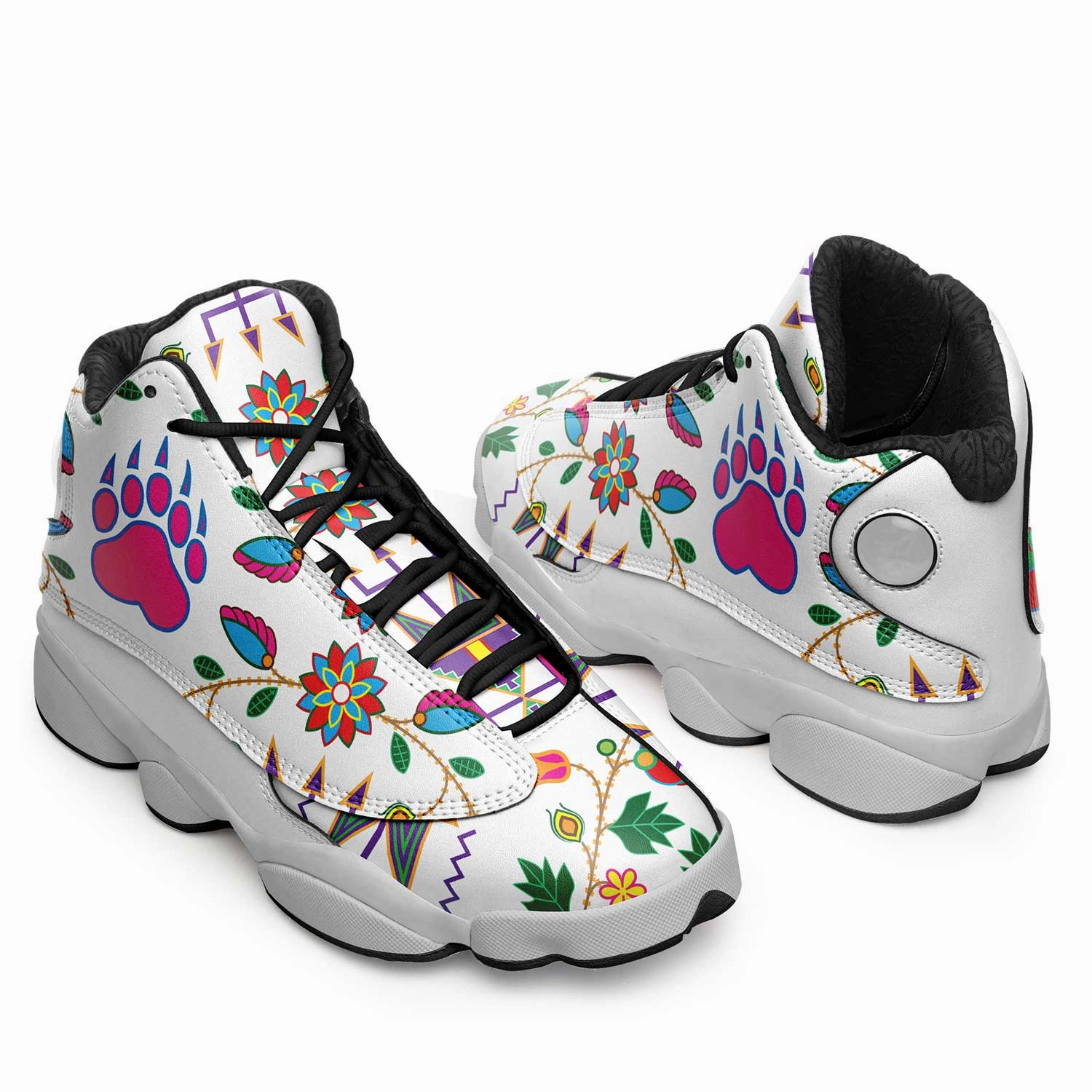 Blue Basketball Shoes 2012 Geometric Floral Fall White Isstsokini