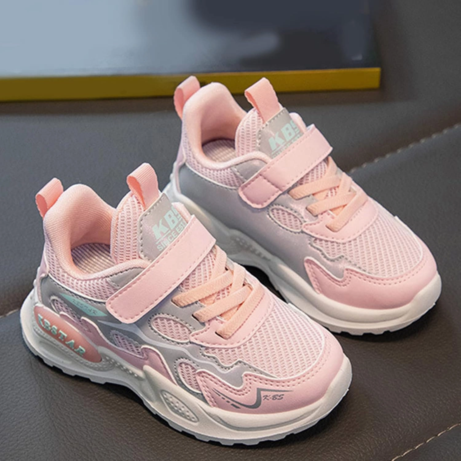 David Villa Soccer Cleats Toddler Sneaker Shoes Girls Boys Non Slip Athletic Sneaker Lightweight Mesh Breathable Kids Slip on Tennis Shoes