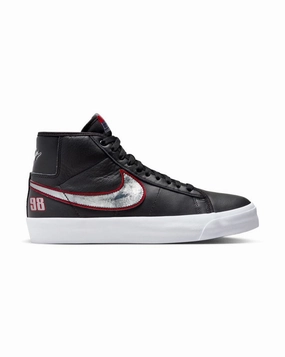 Nike Bruce Smith Shoes Nike SB Blazer Mid Pro GT - Black / Metallic Silver