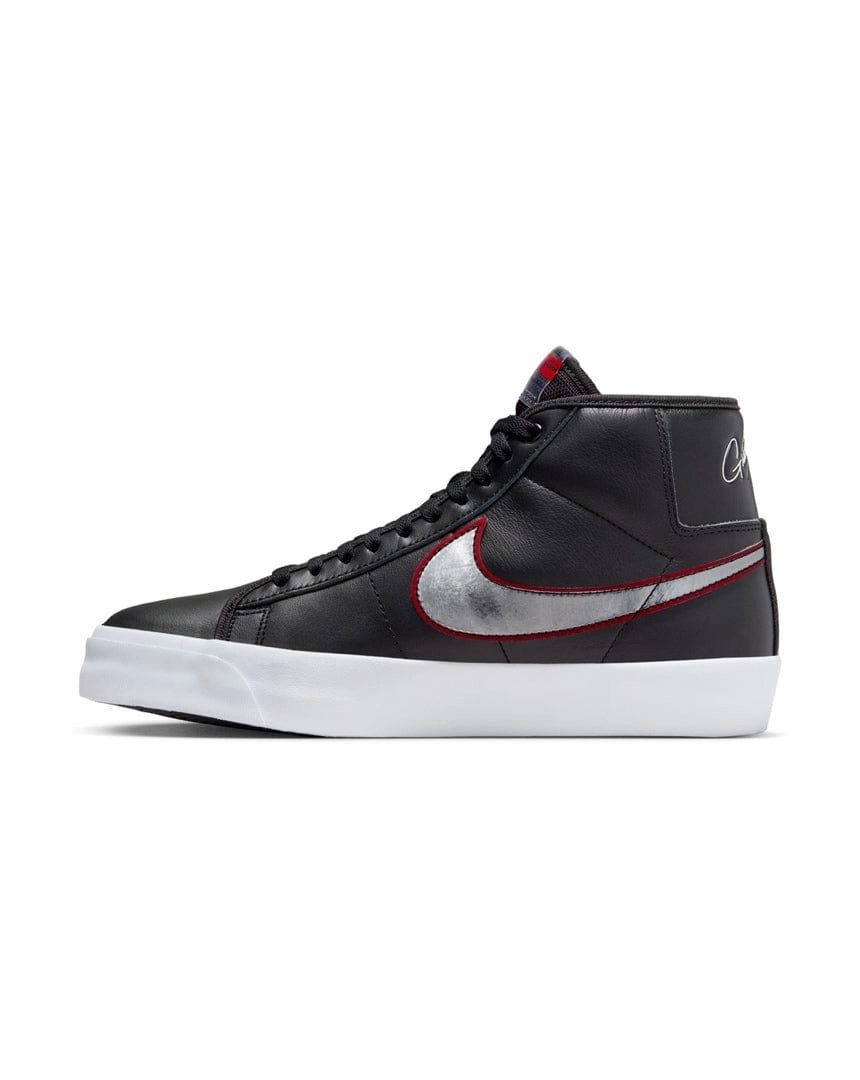 Nike Shoes Soccer Turf Nike SB Blazer Mid Pro GT - Black / Metallic Silver