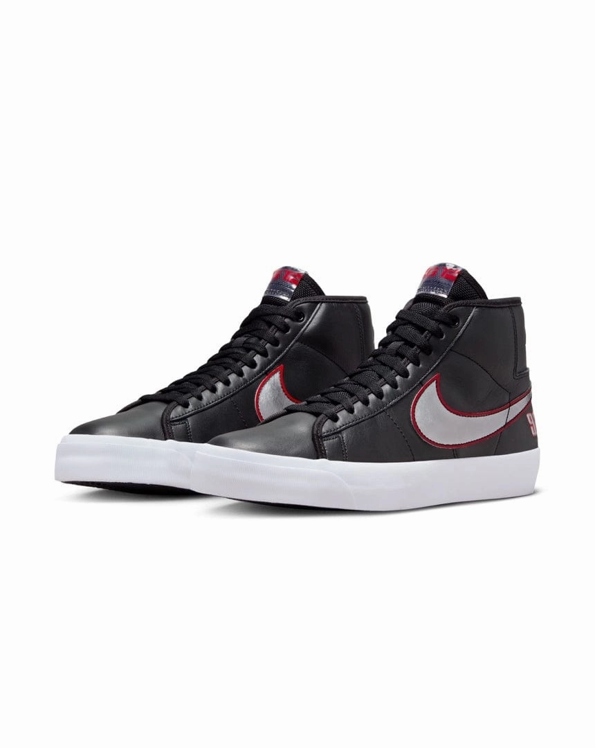 Nike SB Blazer Mid Pro GT - Black / Metallic Silver Freak Nike Shoes