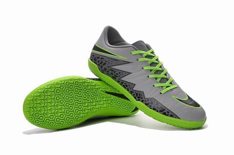 Nike Hypervenom Phelon II Indoor Soccer Shoes Platinum Black Green Nike Jam Shoes