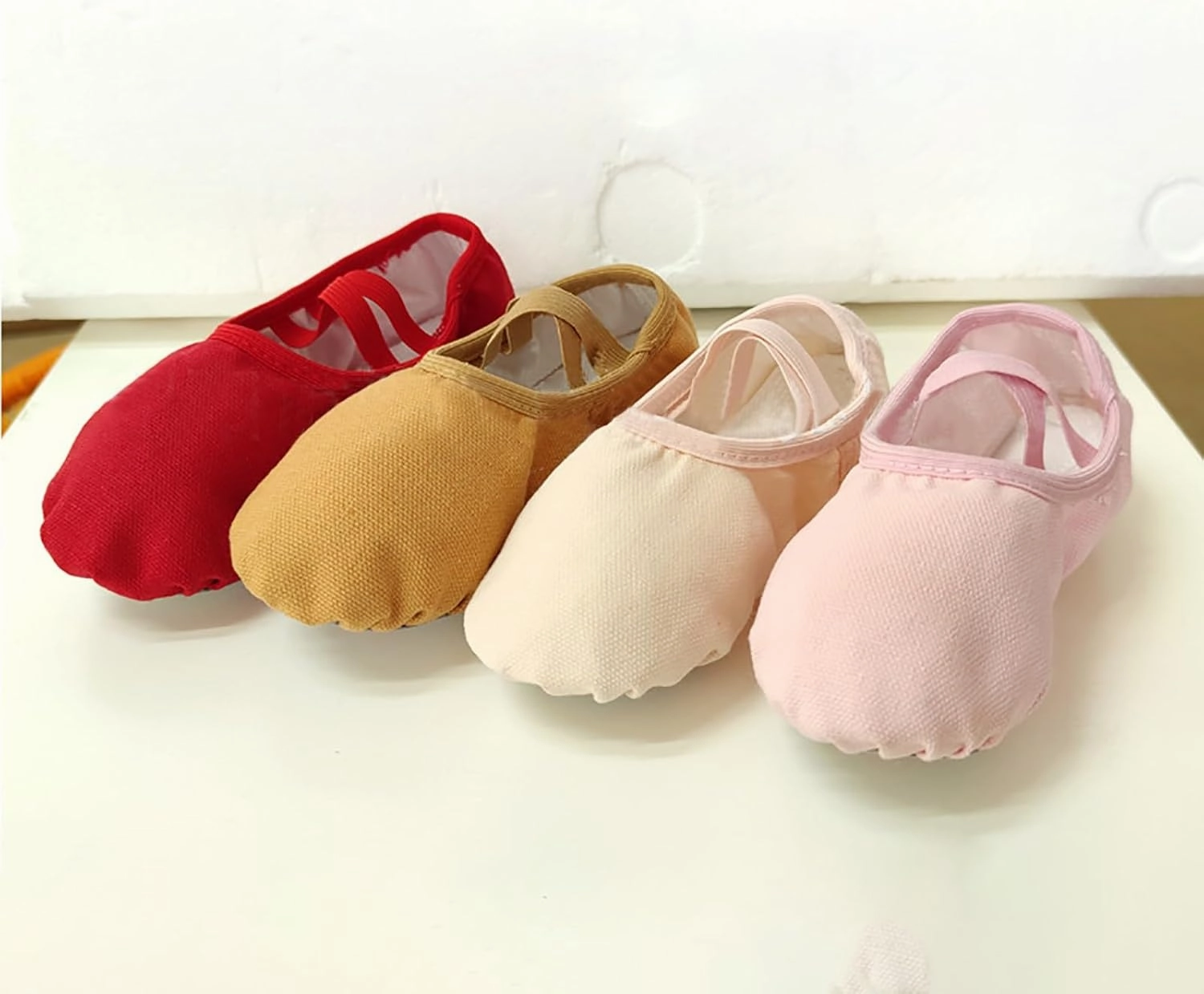 Ballet Shoes Toddler Slippers Elastic Canvas Girls Ballerina Dance Shoes for Toddler/Little Kid/Big Kid/Women Turf Soccer Cleat