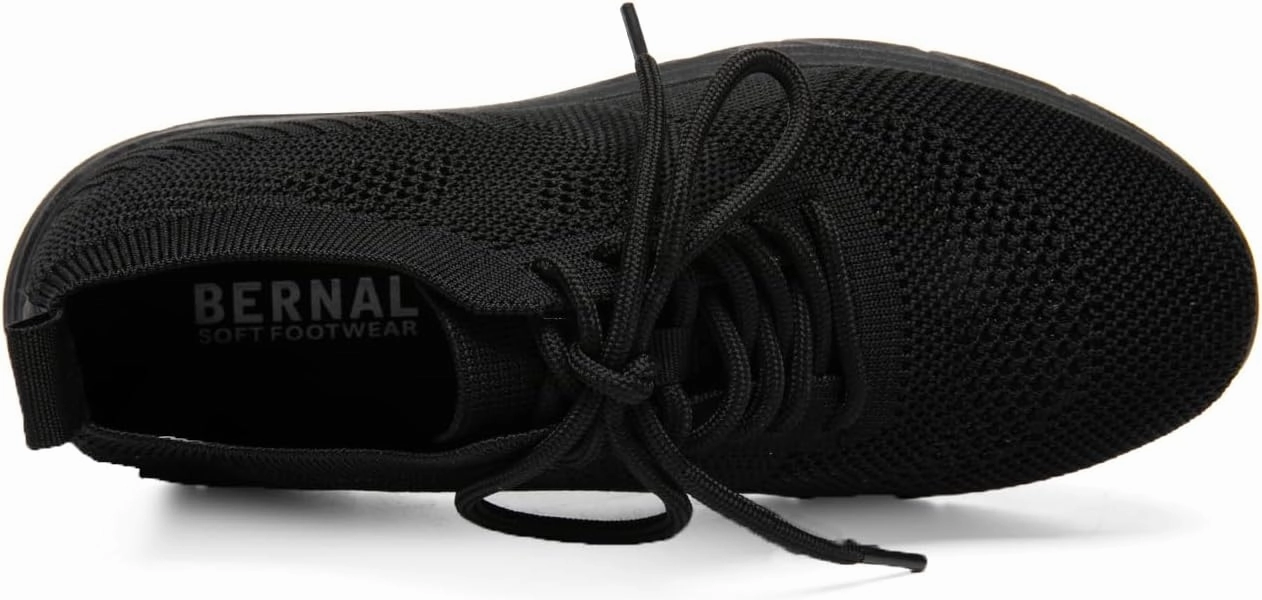 Bernal Women's Walking Shoes Casual Lace Up Lightweight Work Shoes Fashion Breathable Rhinestone Sparkle Sneakers Workout Gym Shoes Mizuno Volleyball Shoes Wave Momentum 2