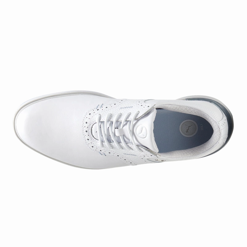 Rihanna And Puma Shoes PUMA Tetherow Men's Spikeless Shoes (White/Grey/Blue)