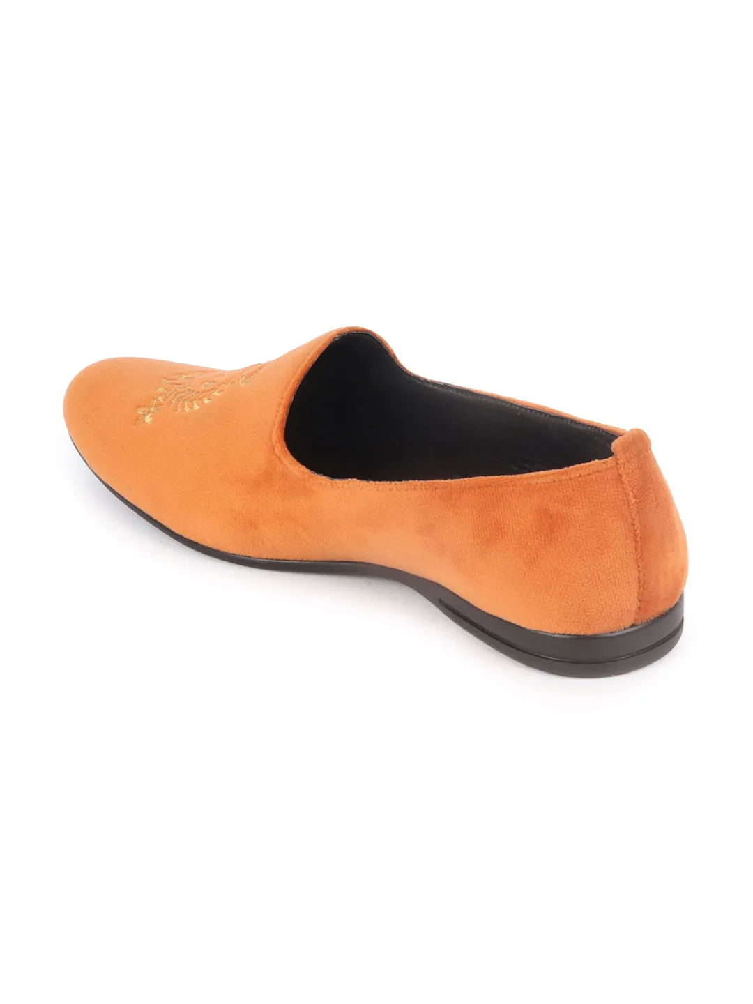 Suede Espadrille Loafers Buy Men Tan Velvet Embroidery Design Party Casual Loafer Shoes