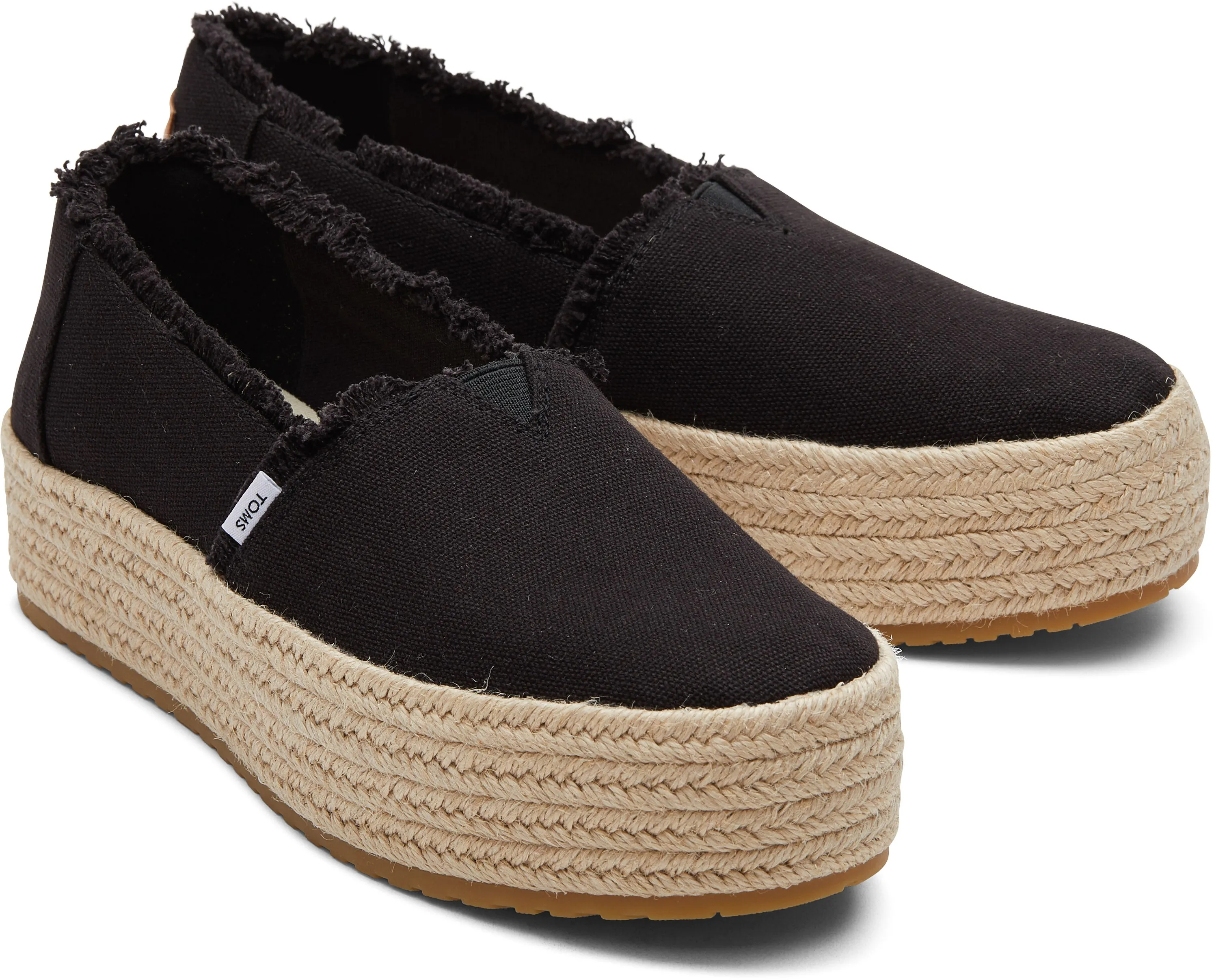 Valencia Platform Espadrille - Black Canvas Geox Espadrille
