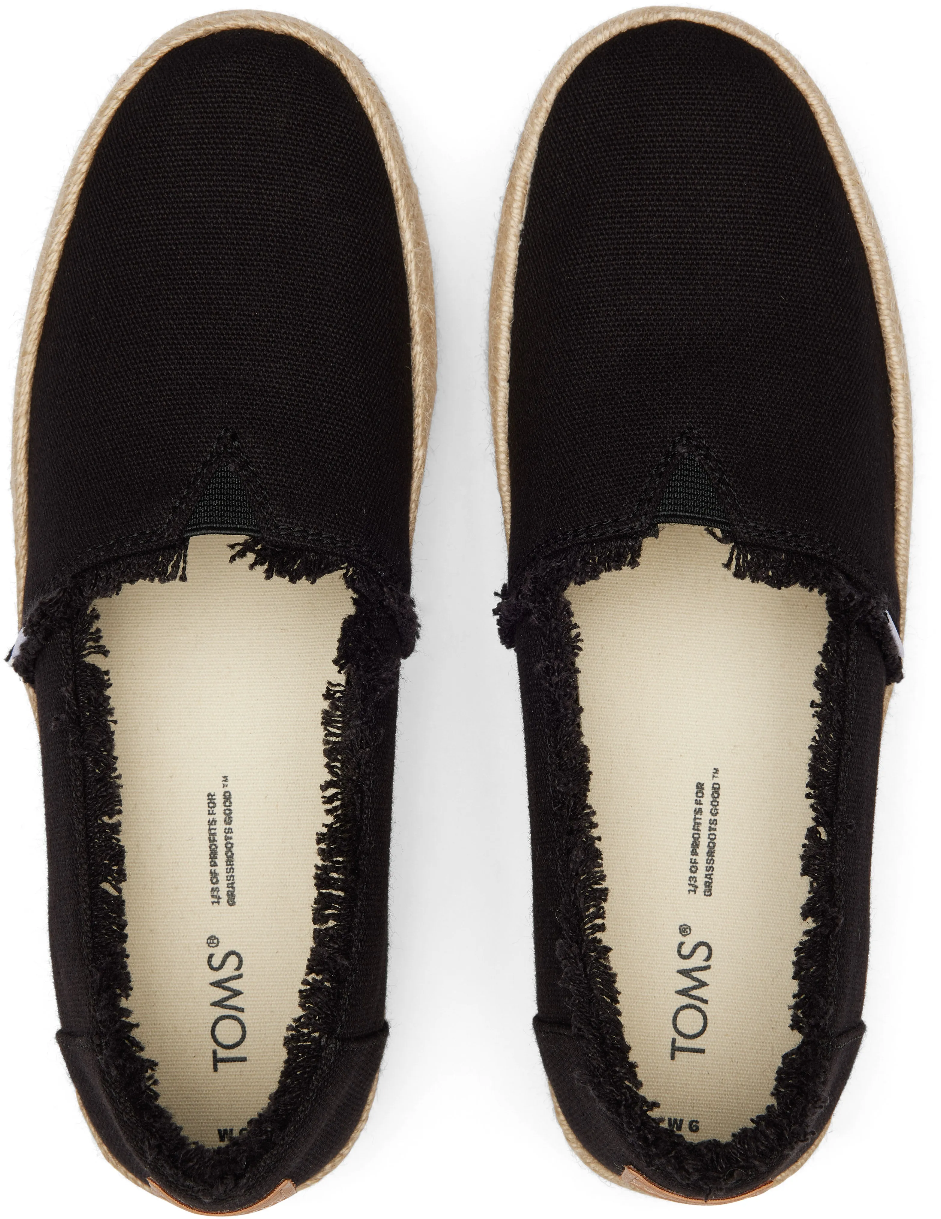 Valencia Platform Espadrille - Black Canvas Bohemian Espadrilles