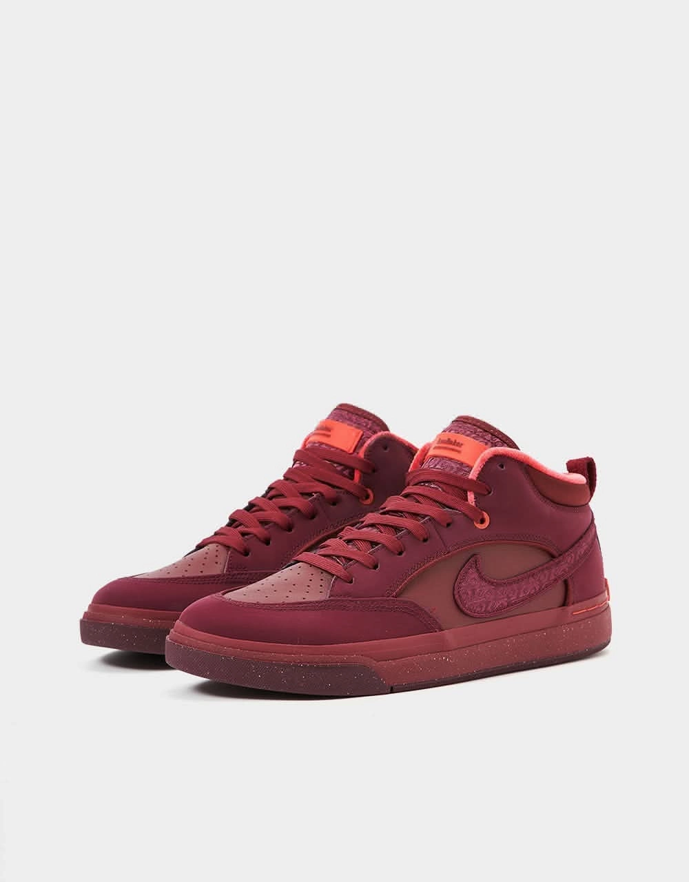 Nike Basketball Shoes Near Me Nike SB React Leo Premium Skate Shoes - Dark Beetroot/Dark Beetroot-Team Red