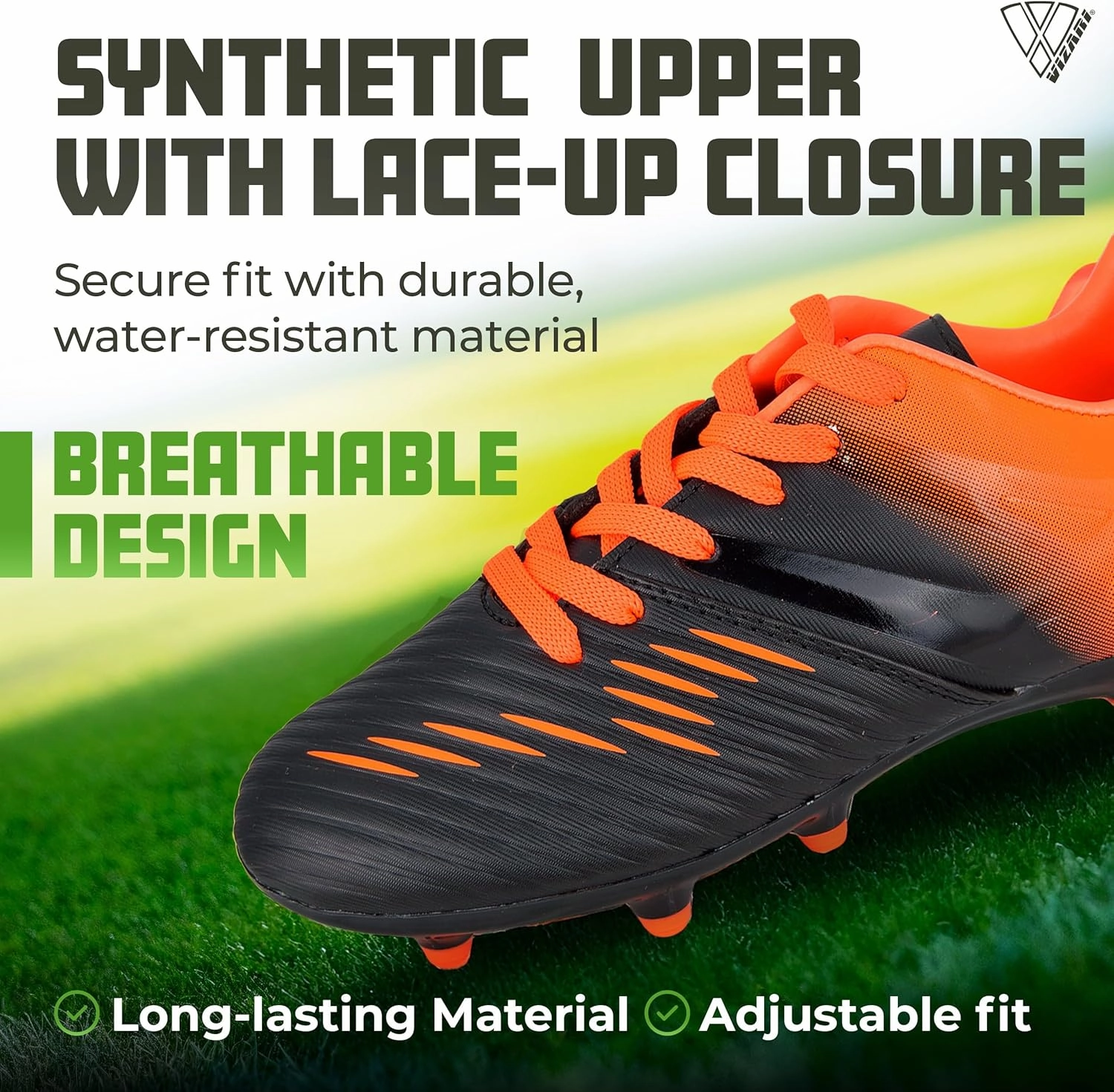 Cheap Soccer Cleat Vizari Liga FG Soccer Cleats for Kids | 100% Synthetic Football Cleats for Comfortable Wear | Water Resistant Two Tone Soccer Shoes with Anti-Stretch Lining for Flexible Indoor and Outdoor Play