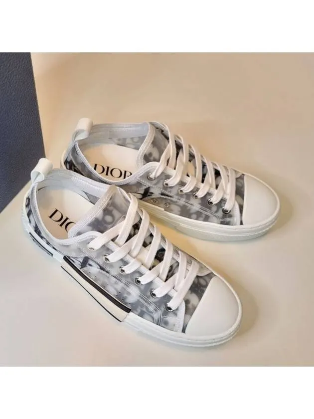 Comfortable For Walking B23 Low Top Sneakers  Oblique White & Black Dior