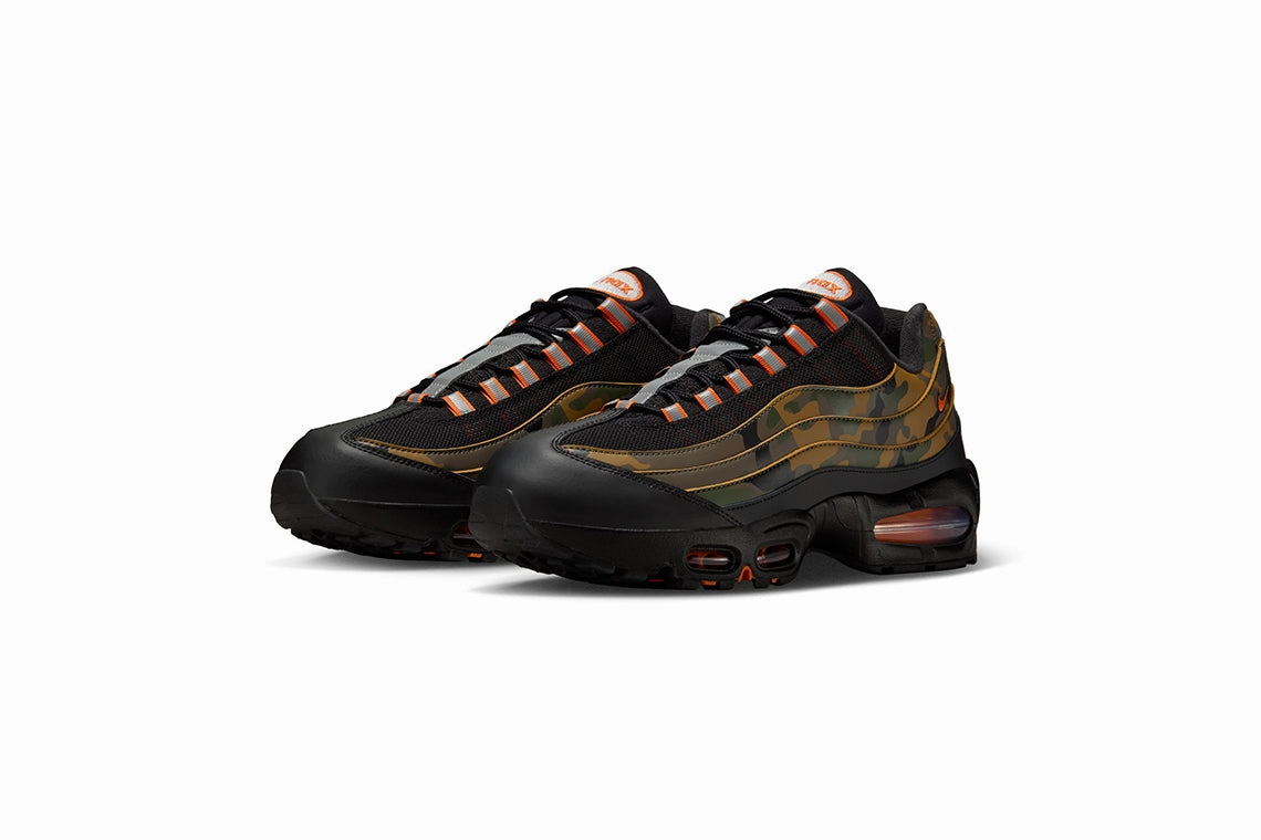 Nike Volleyball Shoes Zoom Nike Air Max 95 : Black / Safety Orange - Metallic Silver (9/12)