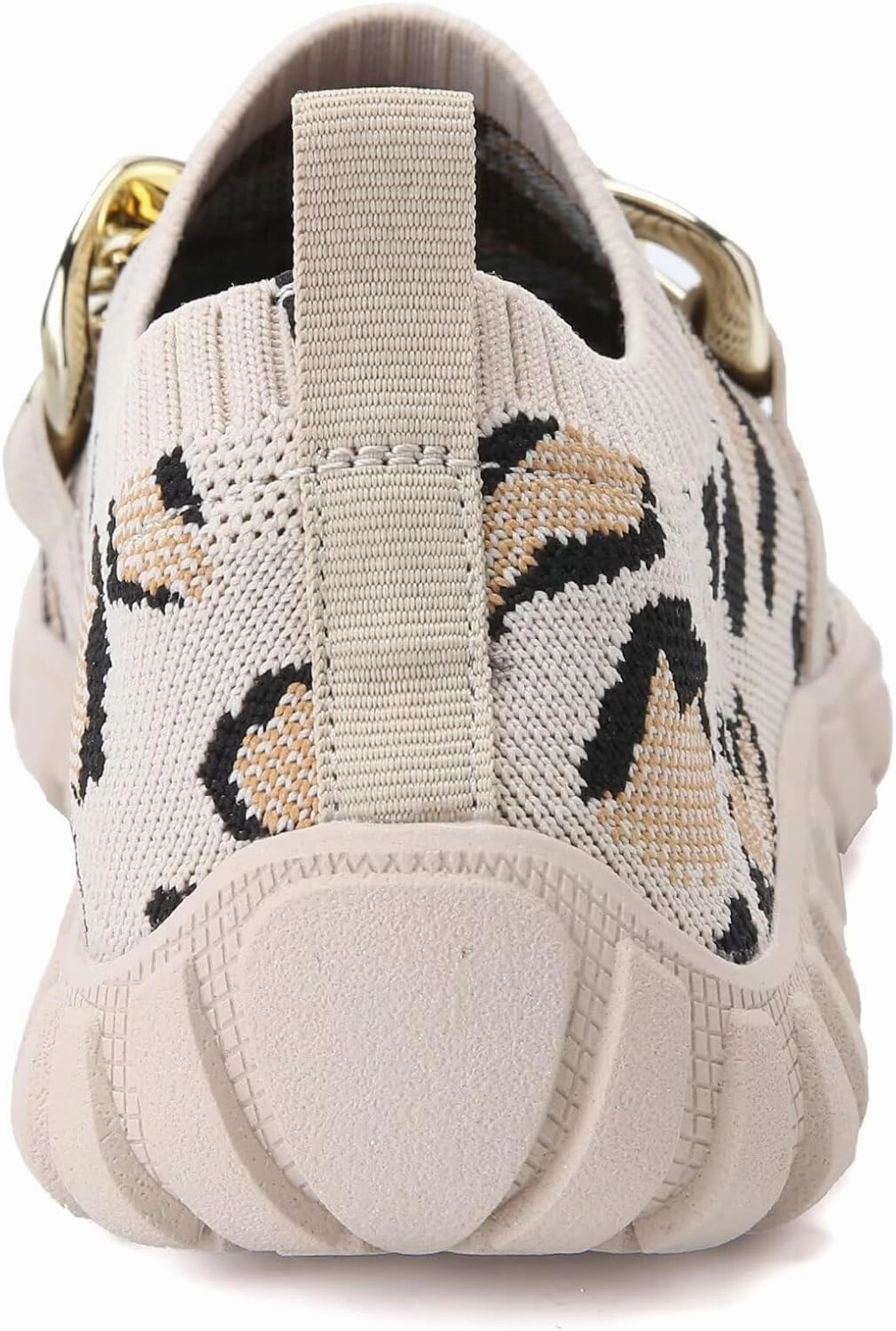 WateLves Barefoot Slip On Sneakers for Women Chain Decor Breathable Mesh Water Shoes Casual Chunky Sneakers for Walking Gym Travel Work Badminton Shoes With Arch Support