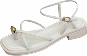 Platform Flip Flop Sandals Women's Summer Sandals With One Line Buckle Clip Toe Thick Heel Temperament Thin Strap Studded Sandals for Women