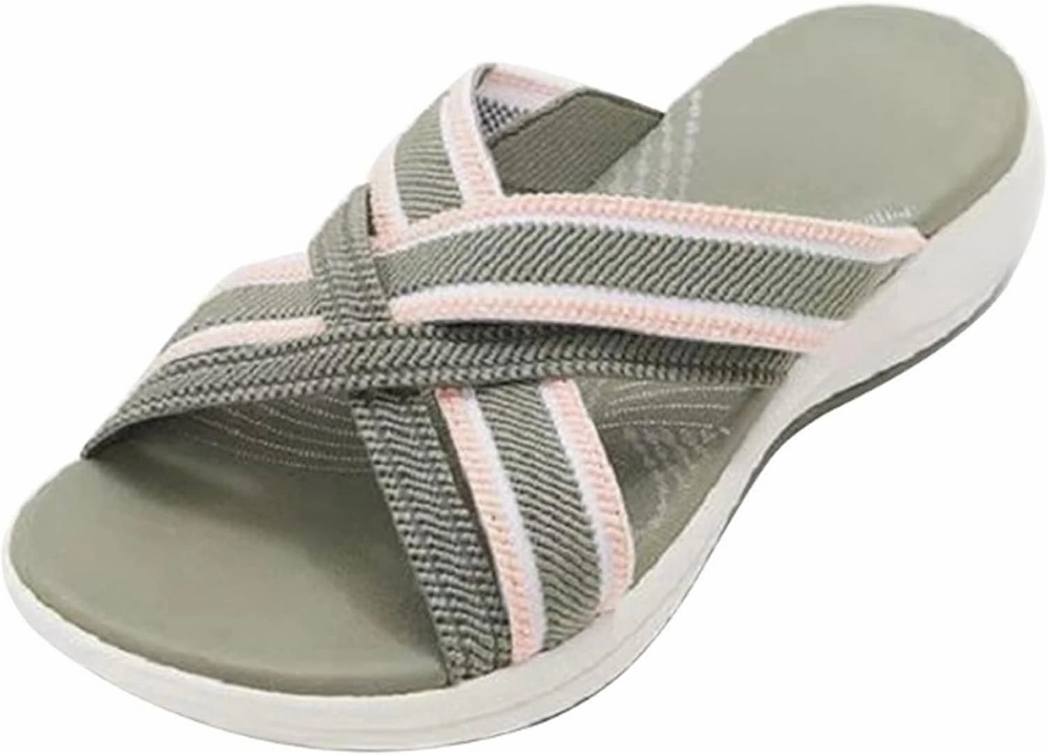 Flip Flops Bad For Your Feet Womens Criss Cross Slippers Soft Cushion Comfortable Walking Sandals Wide Width Slip On Flats Indoor House Slippers Open Toe Orthotic Slides Comfort Wear Orthowear Shoes Lightweight Casual 2025 Dressy