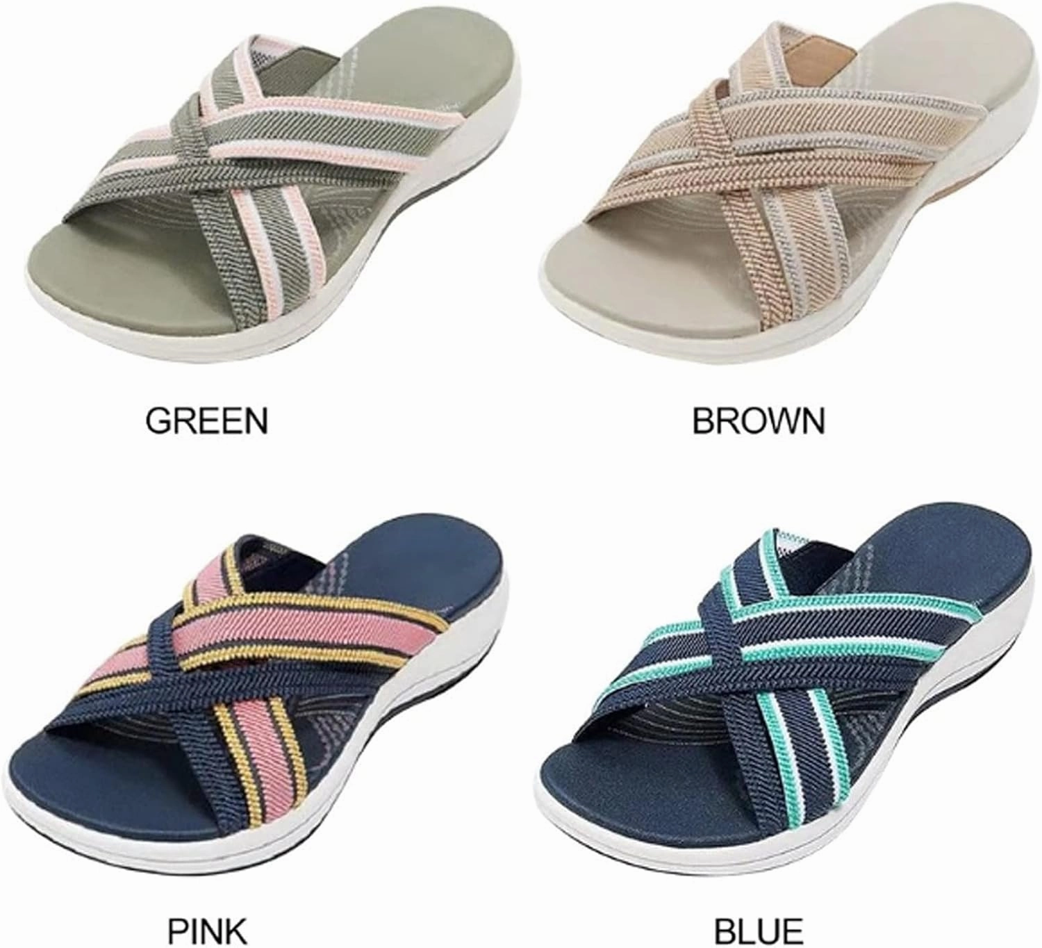 Xxl Flip Flops Womens Criss Cross Slippers Soft Cushion Comfortable Walking Sandals Wide Width Slip On Flats Indoor House Slippers Open Toe Orthotic Slides Comfort Wear Orthowear Shoes Lightweight Casual 2025 Dressy