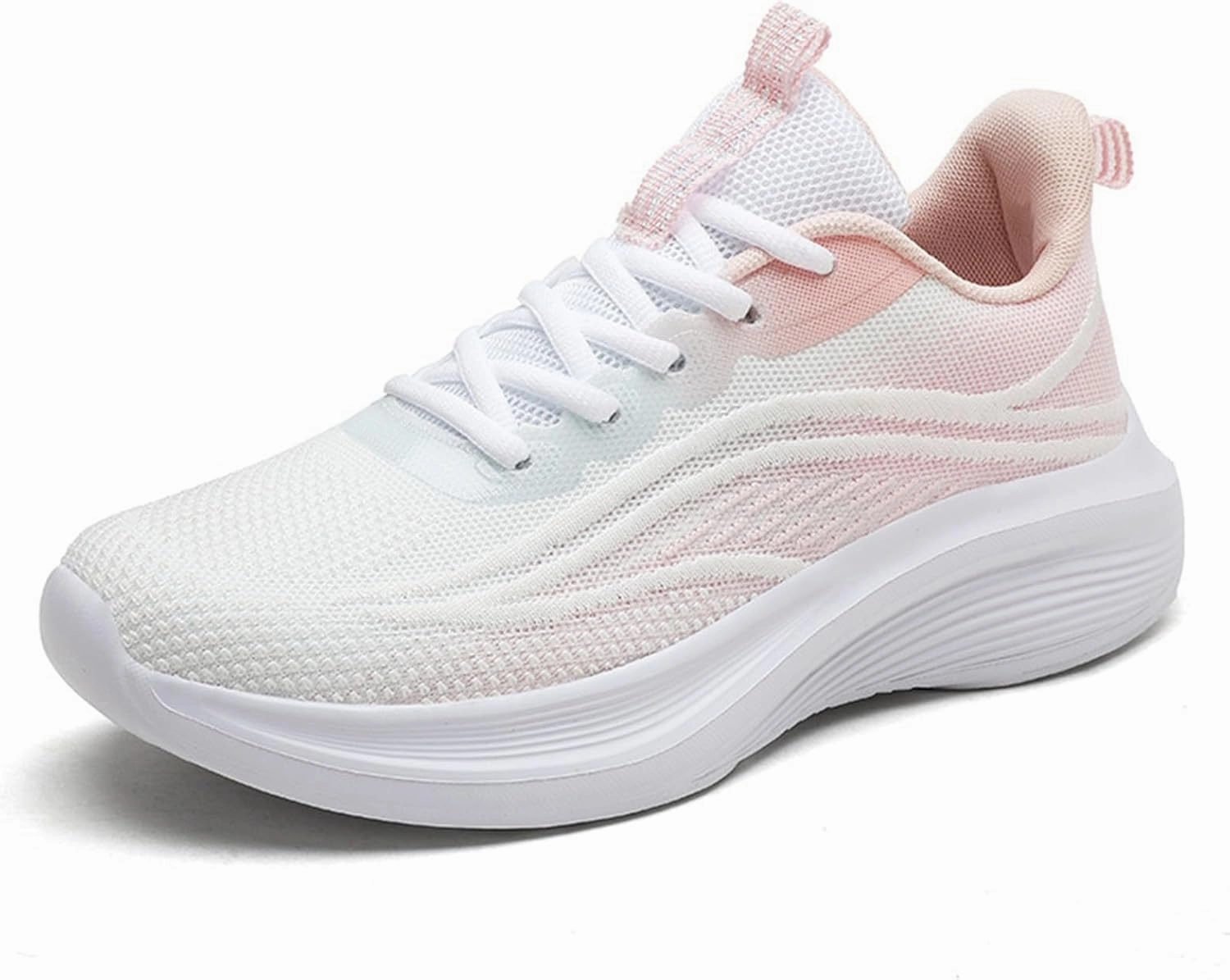 Women Casual Sneaker Lace Up Lightweight Breathable Athletic Shoes Fashion Mesh Running Sneakers Wide Width Walking Shoes Dress Shoes Slip On