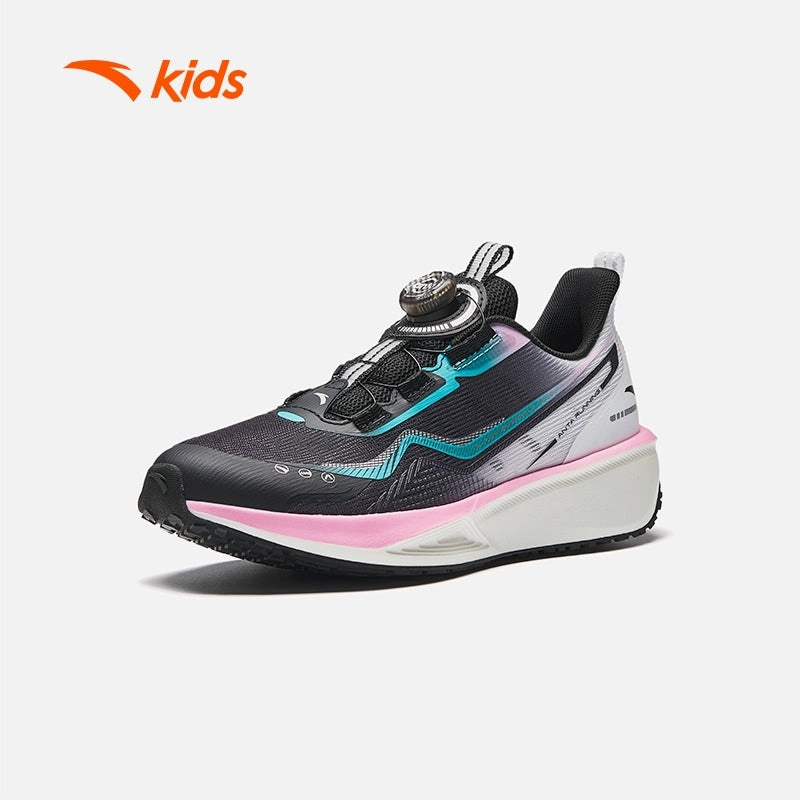 Retractable Spiked Snow Boots anta kids girls hydrogen jump running shoes 3225C5505-3 -black/white (kasut larian kanak perempuan)
