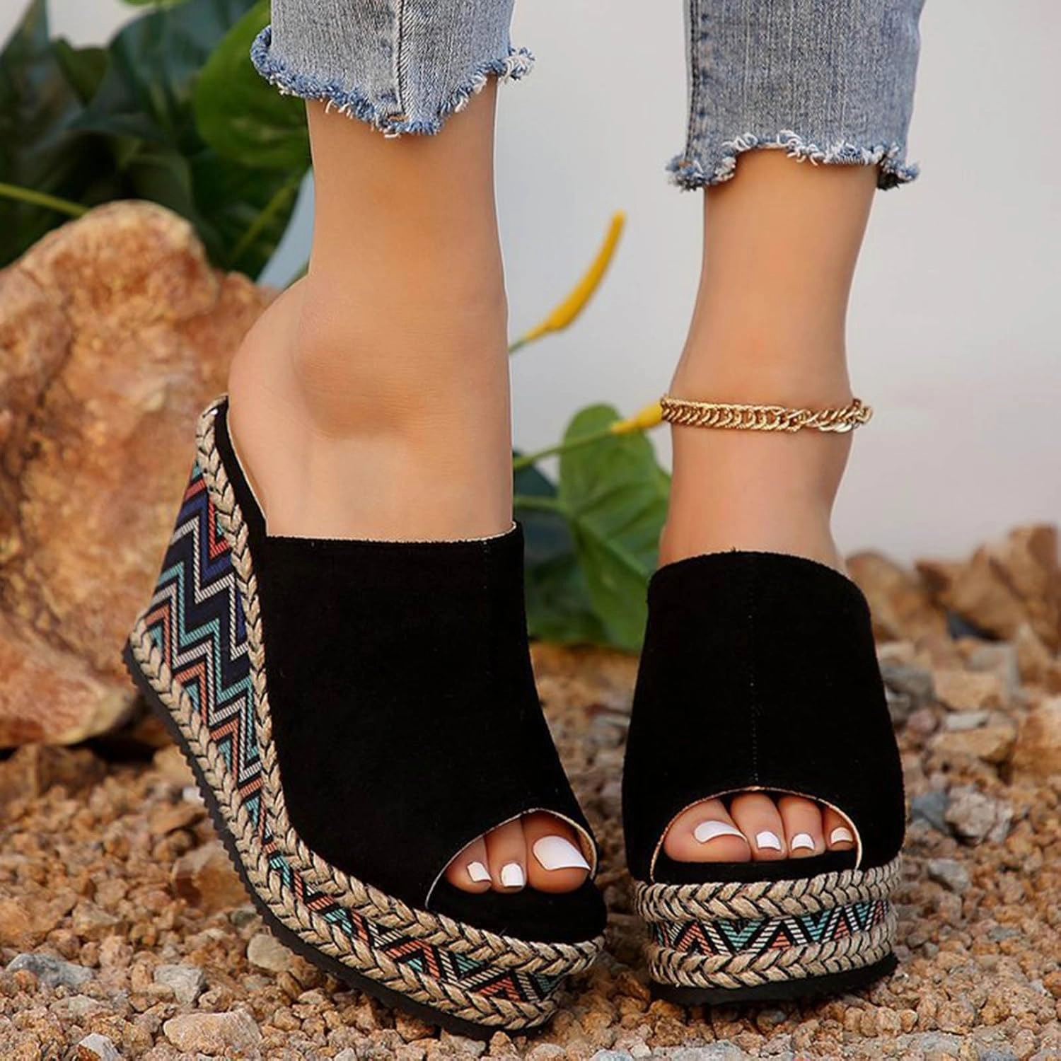 Wedge Platform Sandals for Women Dressy Boho Shoes Espadrilles Sandals Comfort Fashion Summer Peep Toe Slip On 2025 Bifl Flip Flops