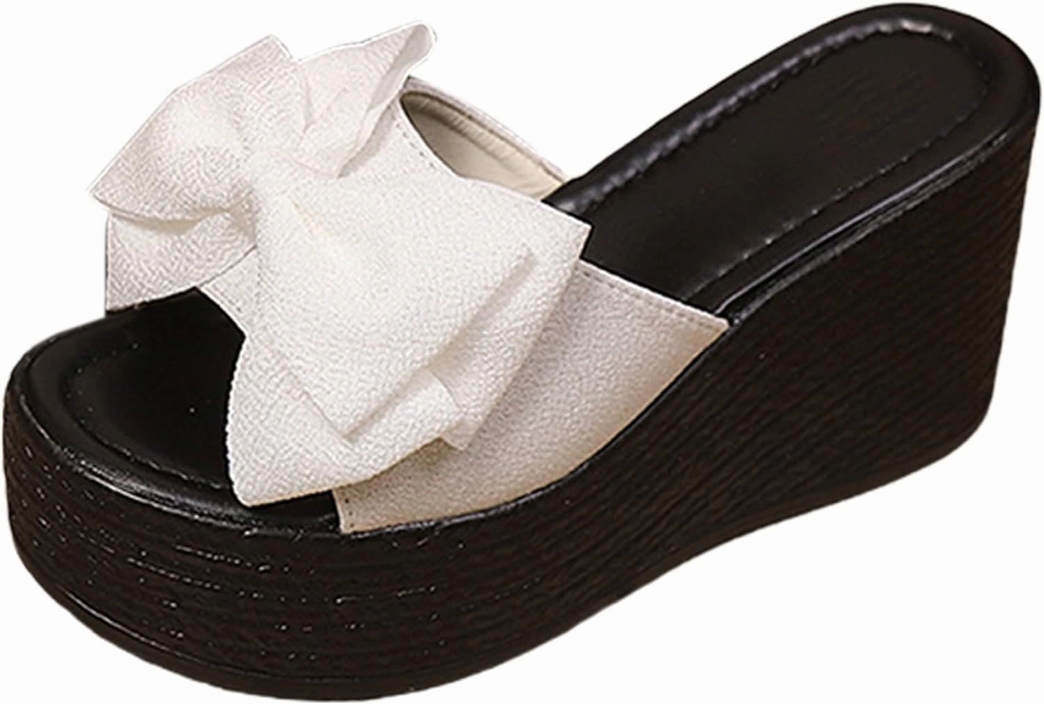 Ginza Flip Flops Wedege Sandals for Women 2025 Platform Wedge Heels Dressy Wide Width Bowknot Open Toe Comfortable Slingback Wedges