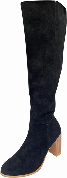 Western Boots for Women Knee High Boots Women Cowboy Boots for Women Fashion Flock Chunky High Heels Slip on Boots Knee High Boots 2024 Fall