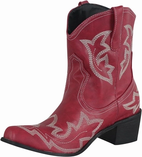 White Cowgirl Boots Woman Embroidery Cowboy Ankle Boots Low Heel Cowgirls Booties Retro Classic Outdoor Western Bootie Comfortable Combat Boot