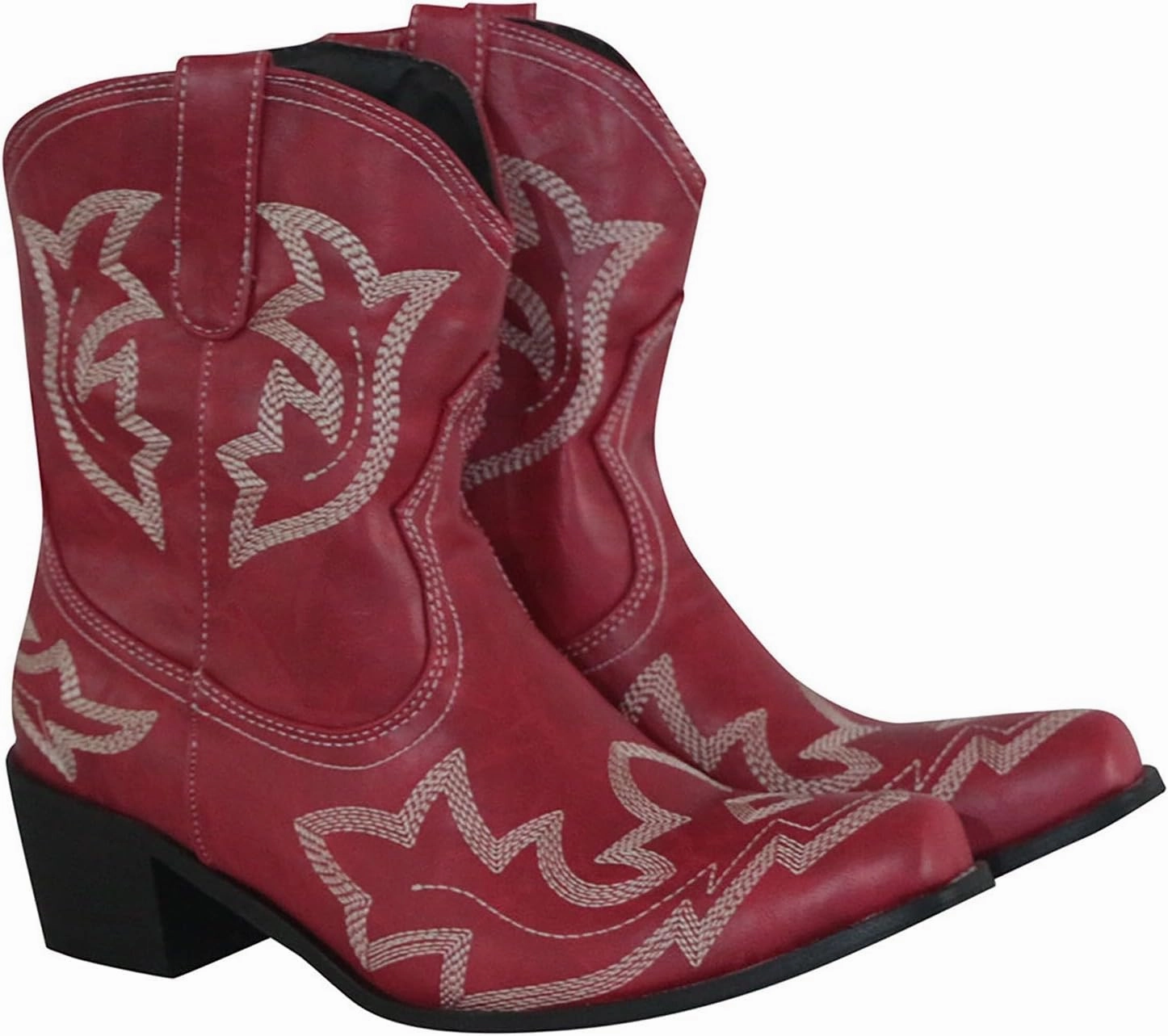 Soda Combat Boots Amazon White Cowgirl Boots Woman Embroidery Cowboy Ankle Boots Low Heel Cowgirls Booties Retro Classic Outdoor Western Bootie