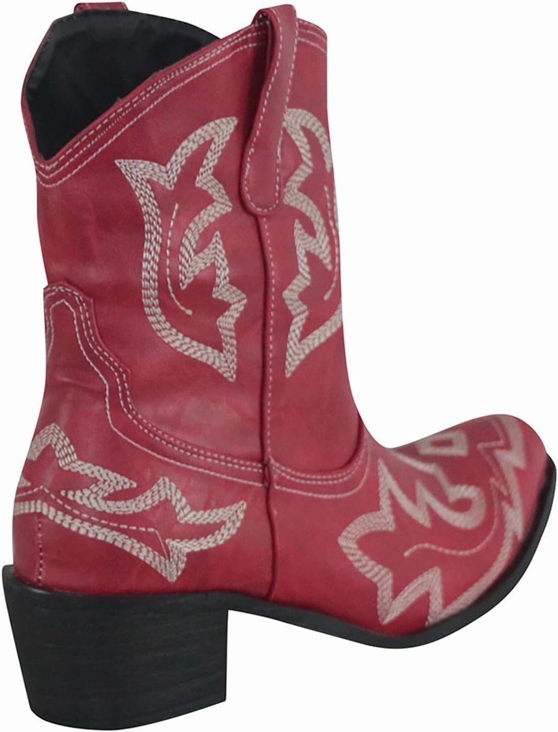 Wedge Combat Boots White Cowgirl Boots Woman Embroidery Cowboy Ankle Boots Low Heel Cowgirls Booties Retro Classic Outdoor Western Bootie