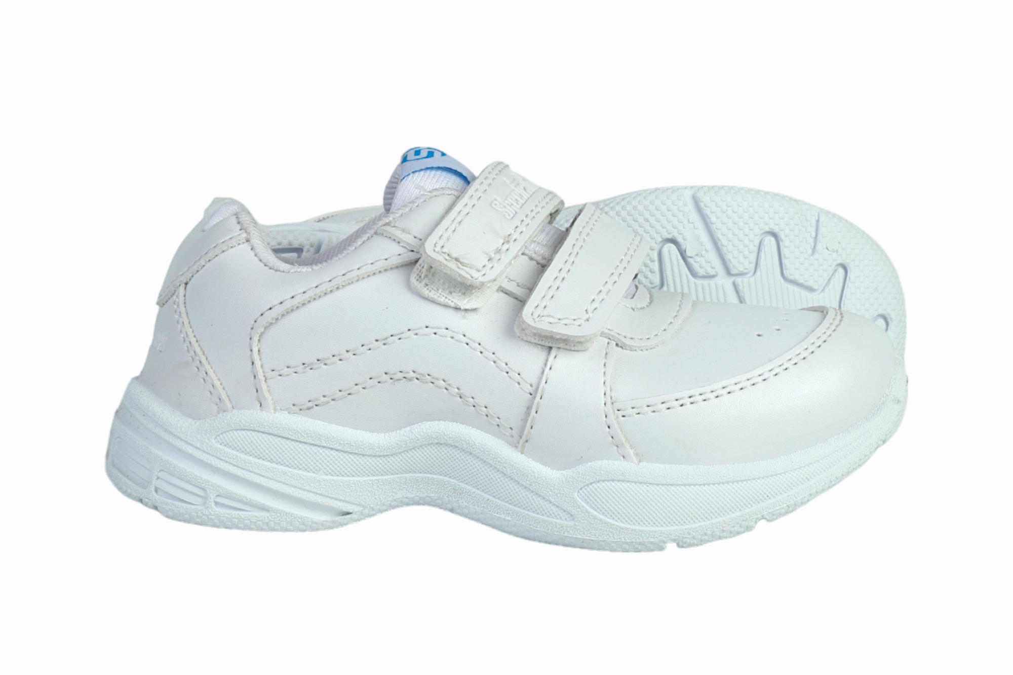 White Velcro School Shoes for Kids 57006 Western Style Snow Boots