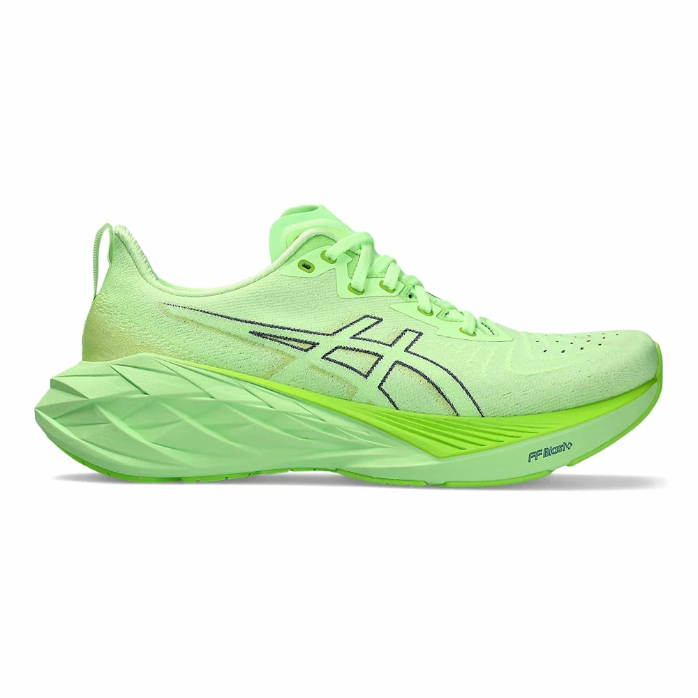 Men's Asics Novablast 4, Illuminate Green/Lime Burst, 10 D Medium Kayano Asics Running Shoes