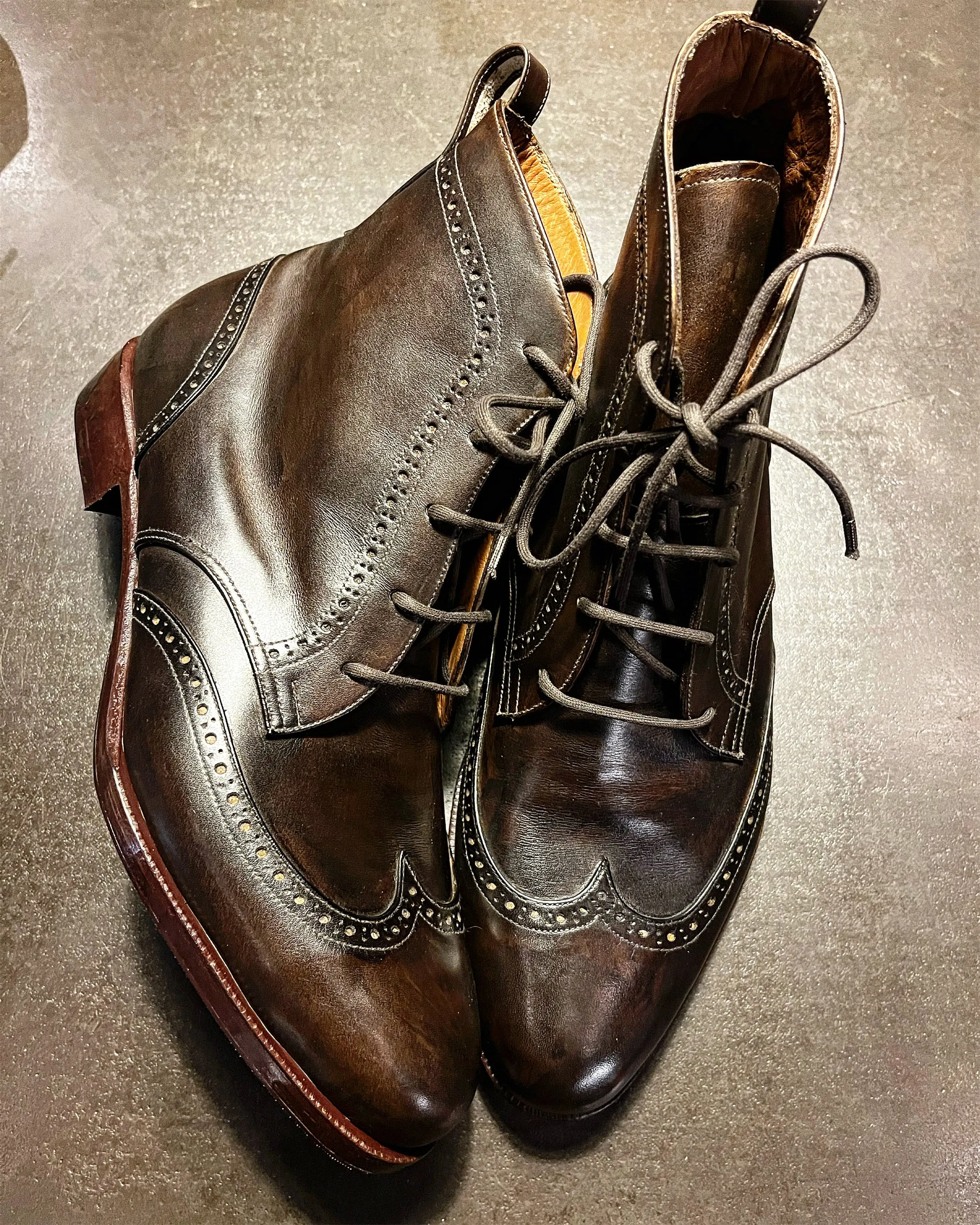 Wingtip derby brogue boot  | choc | calf Hiking Boots Hiking
