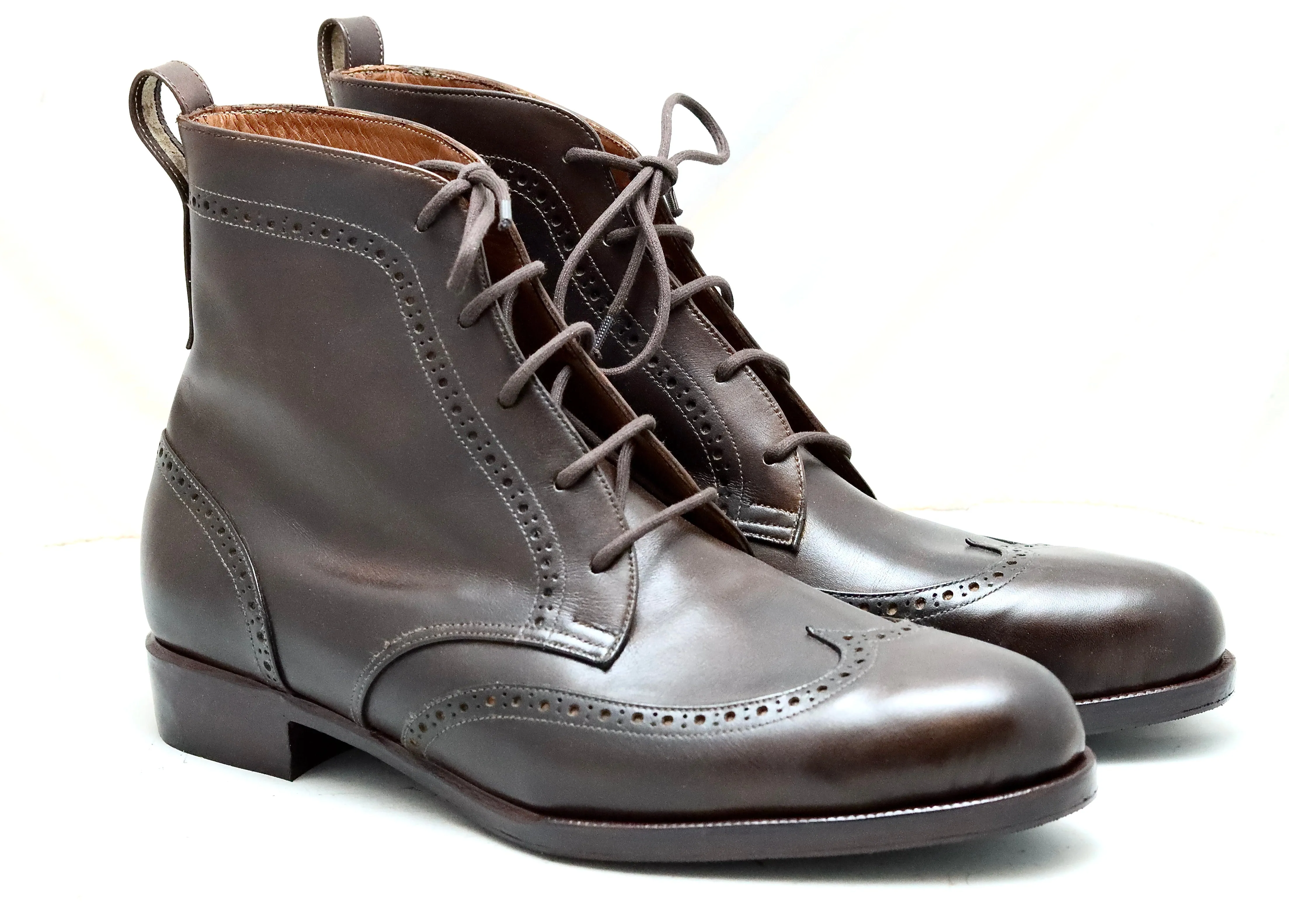 Wingtip derby brogue boot  | choc | calf Billini Boots