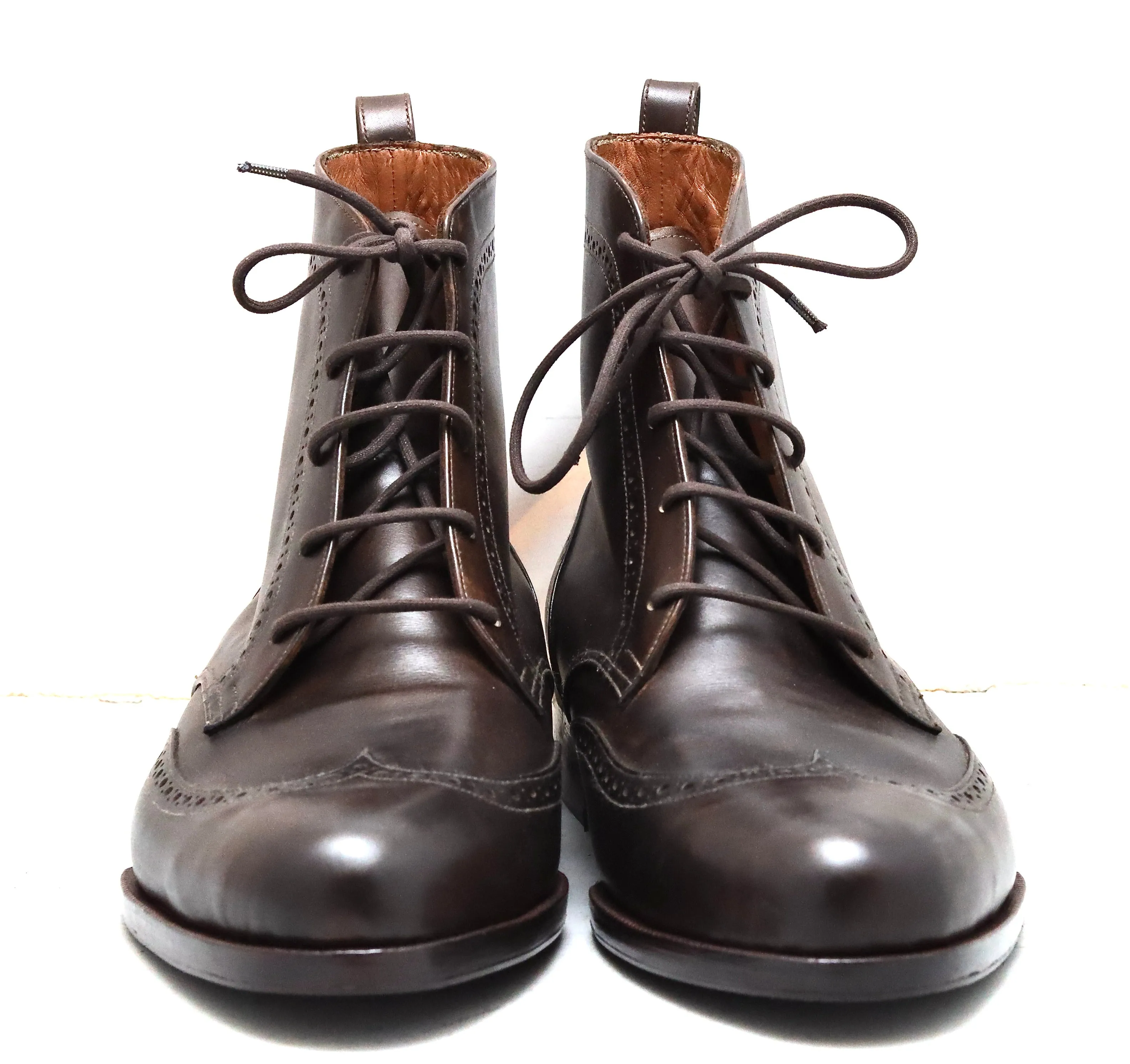 Wingtip derby brogue boot  | choc | calf Cowgirl In Boots