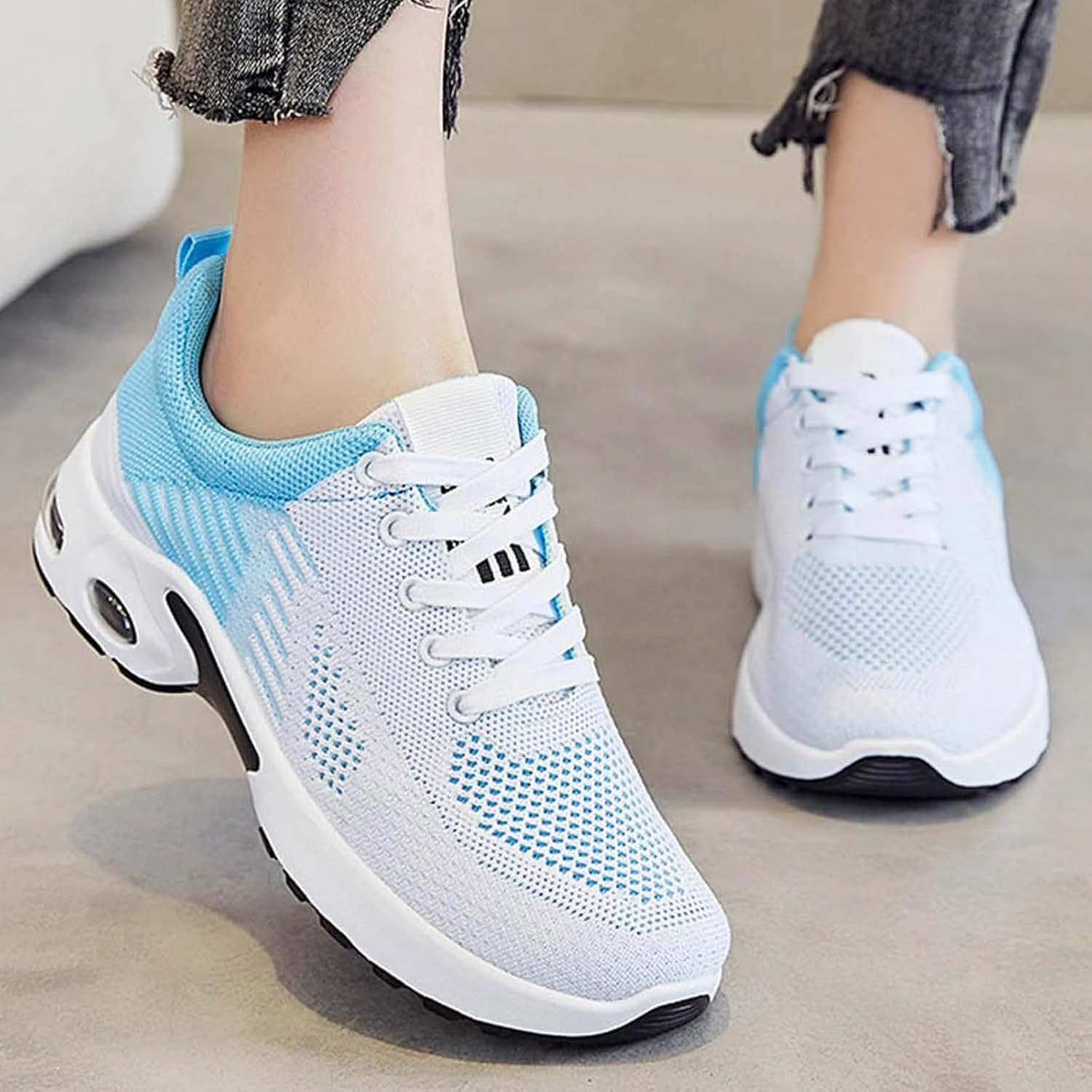Orthopedic Sneakers for Women Plantar Fasciitis Walking Shoes Comfortable Running Shoes Mesh Air Cushion Sneakers Badminton Shoes Size Chart