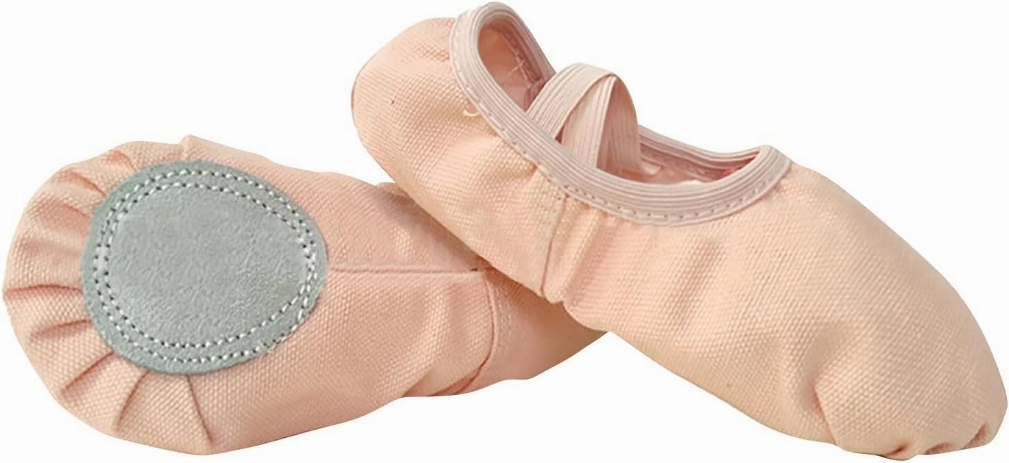 Size 13.5 Soccer Cleats Ballet Shoes Toddler Slippers Elastic Canvas Girls Ballerina Dance Shoes for Toddler/Little Kid/Big Kid/Women