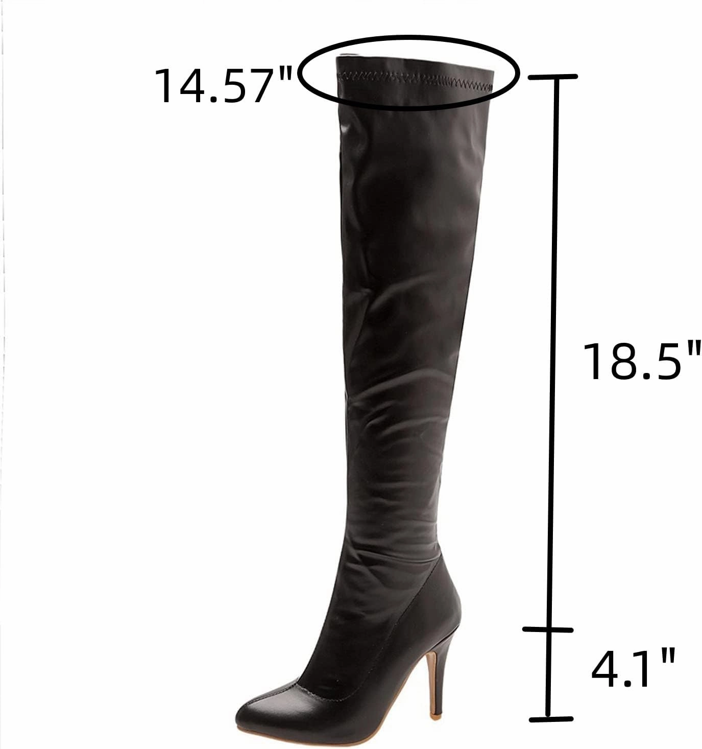 Knee High Boots With Removable Insoles ZDLJYL Women's Thigh High Boots Over The Knee Boot Shoes Autumn Winter Stretch Pointed Toe Stiletto High-Heeled Sexy Ladies Boots