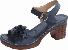 Women Chunky Platform Heels Casual Adjustable Ankle Strap Open Toe Heel Strappy Sandals Party Dressy Shoes Sandals 99 Cent Flip Flops