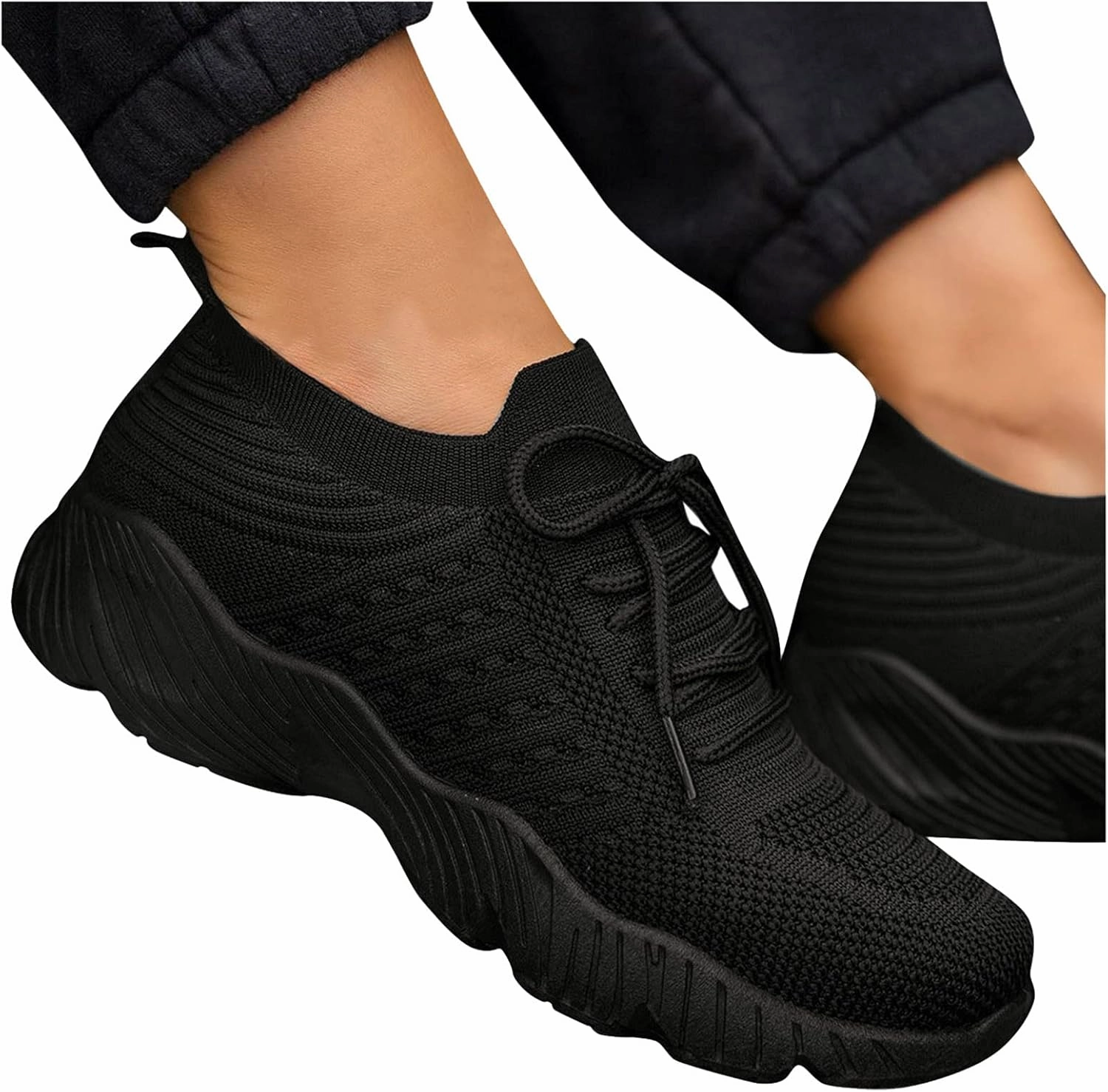Women Mesh Sneakers Orthopedic Casual Sneakers with Arch Support Lace Up Slip on Running Shoes Non Slip Breathable Walking Shoes White Slip On Shoes Leather