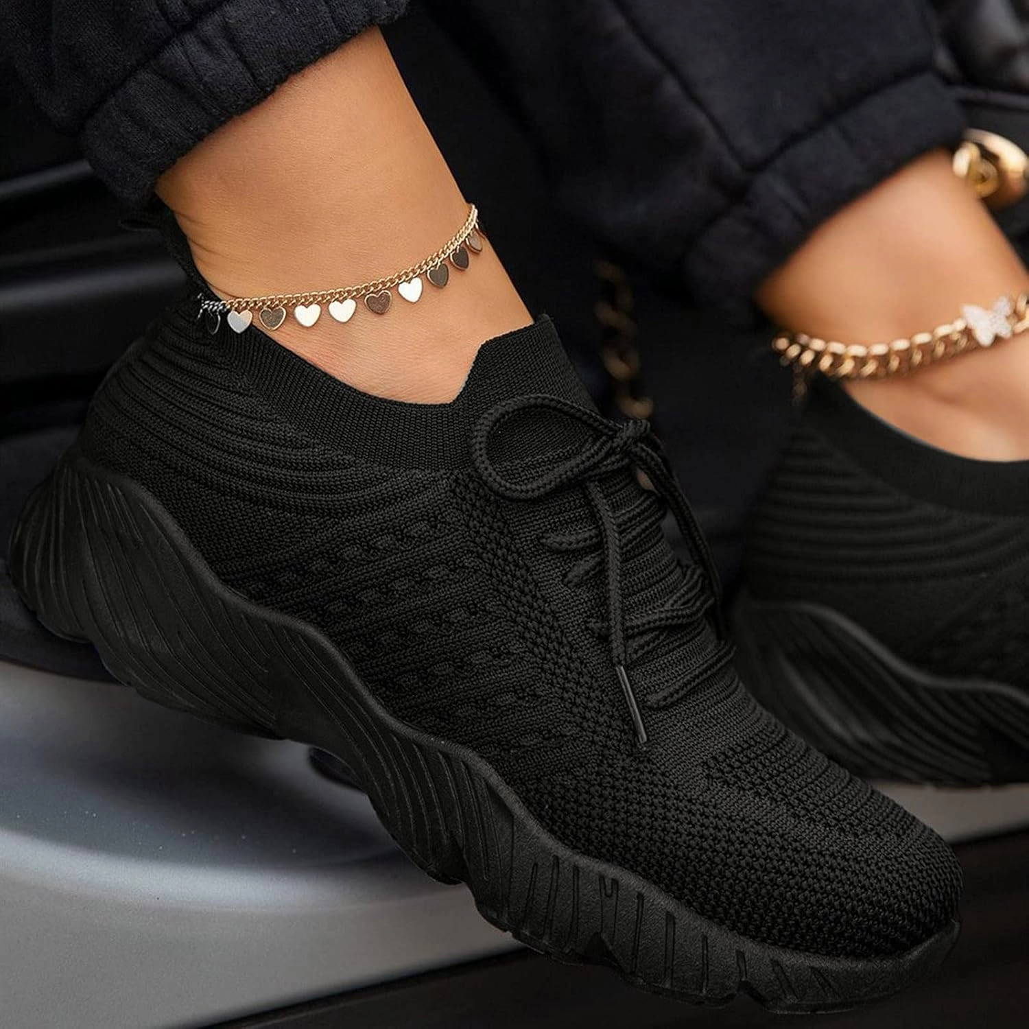 Women Mesh Sneakers Orthopedic Casual Sneakers with Arch Support Lace Up Slip on Running Shoes Non Slip Breathable Walking Shoes Slip On Zero Drop Shoes