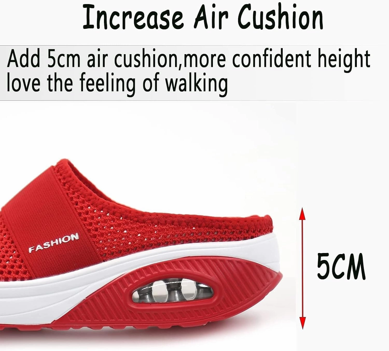Women's Air Cushioned Arch Support Walking Shoes Mesh Orthopedic Diabetic Slippers Summer Slip-On Mule Sneakers Breathable Slippers Closed Toe Slides Outdoor Going Out Lounge On Tennis Shoes Clay
