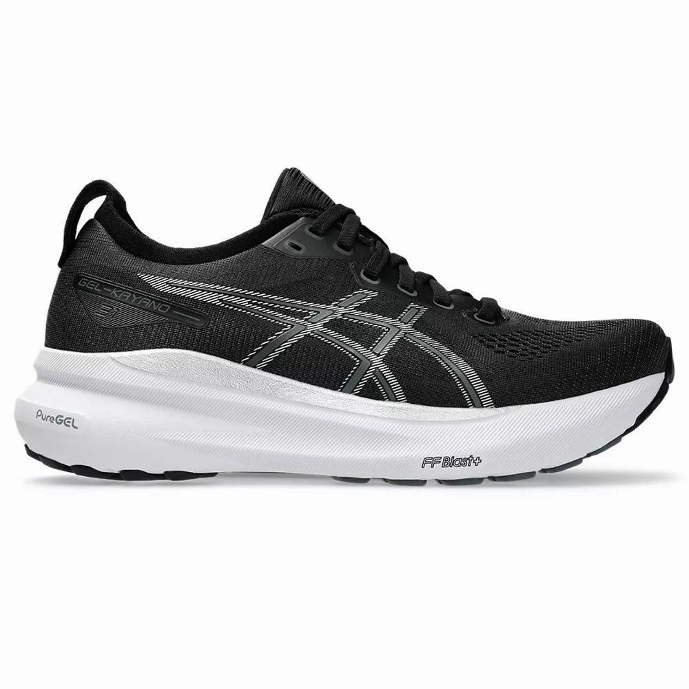 Women's Asics Gel-Kayano 31, Black/Pure Silver, 6 D Wide Most Comfortable Shoes Asics