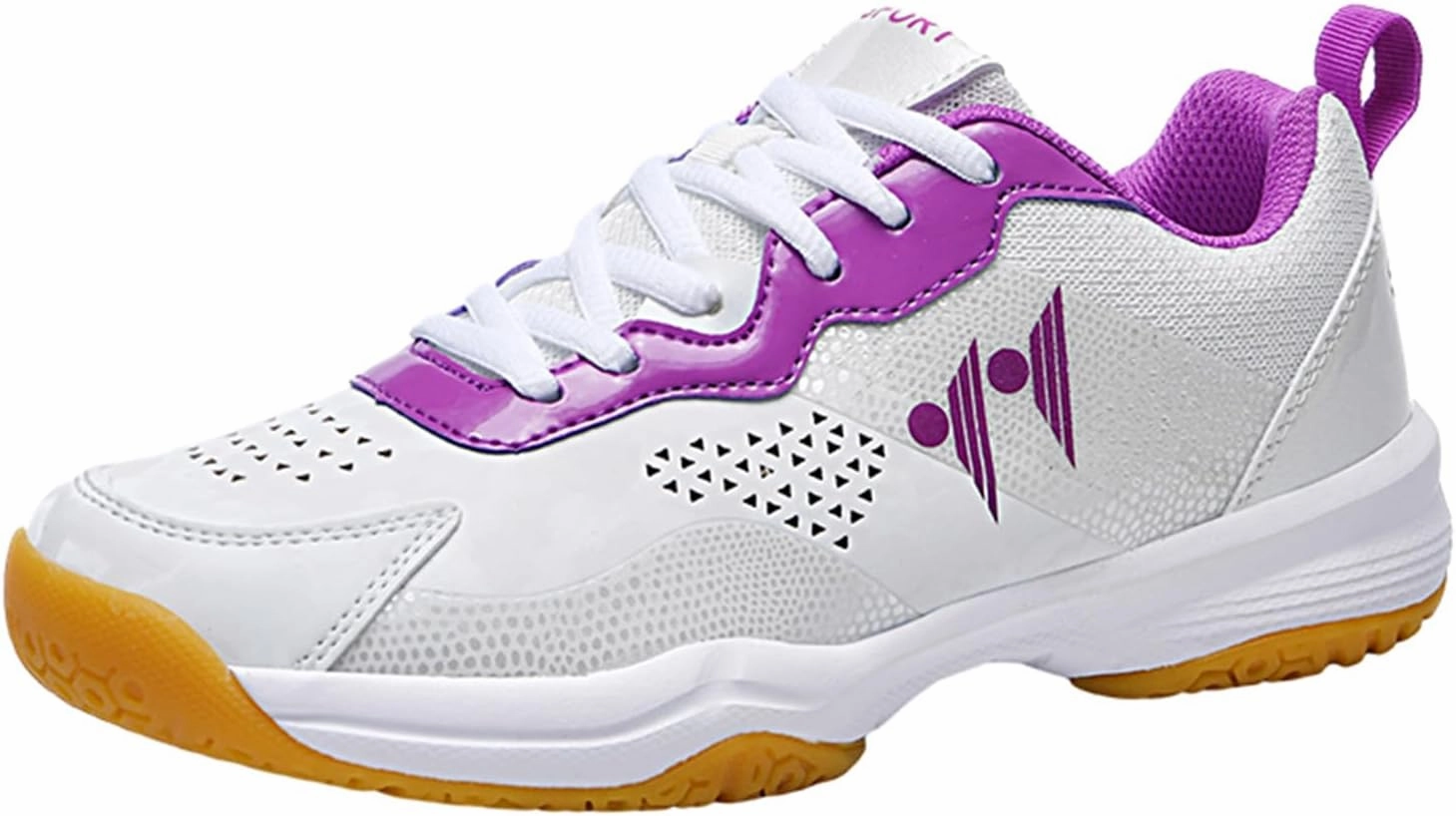 Yoga Shoes For Badminton Women's Badminton Shoes Lightweight Volleyball Pingpong Tennis Sneakers Anti-Slip Indoor Court Shoes,Purple,37
