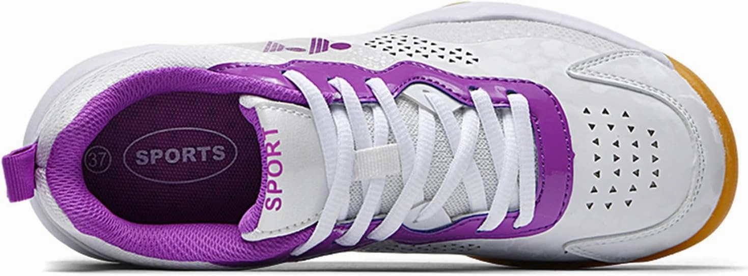Women's Badminton Shoes Lightweight Volleyball Pingpong Tennis Sneakers Anti-Slip Indoor Court Shoes,Purple,37 Badminton Canada