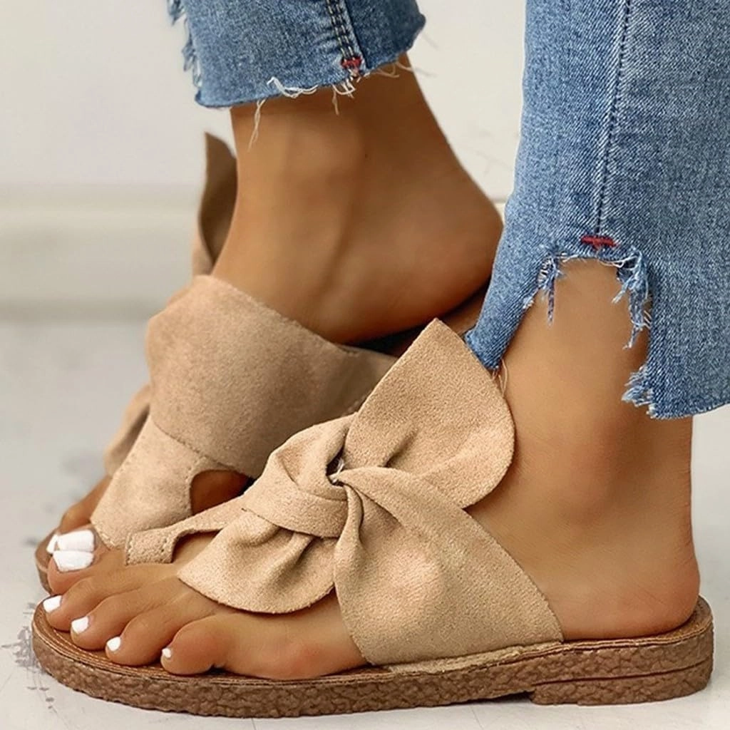 Women's Comfortable Walking Sandals Low Wedge Sandals For Women with Arch Support Casual Slip On Slides for Women Recovery Sandals Plantar Fasciitis Slippers Summer Beach Shoes Knit Tennis Shoes